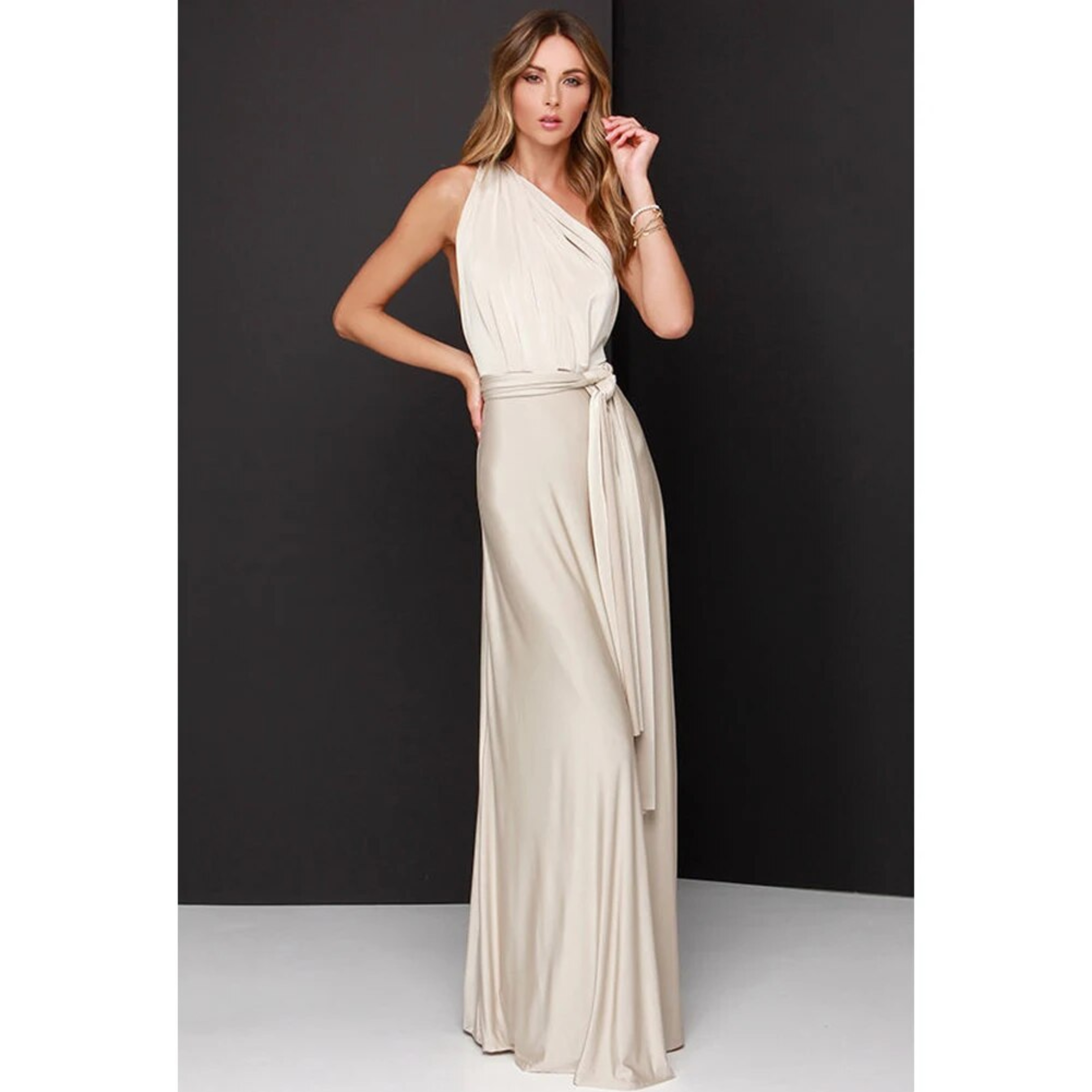 Womens Multiway Convertible Wrap Maxi Dress Backless Floor Length Design 18