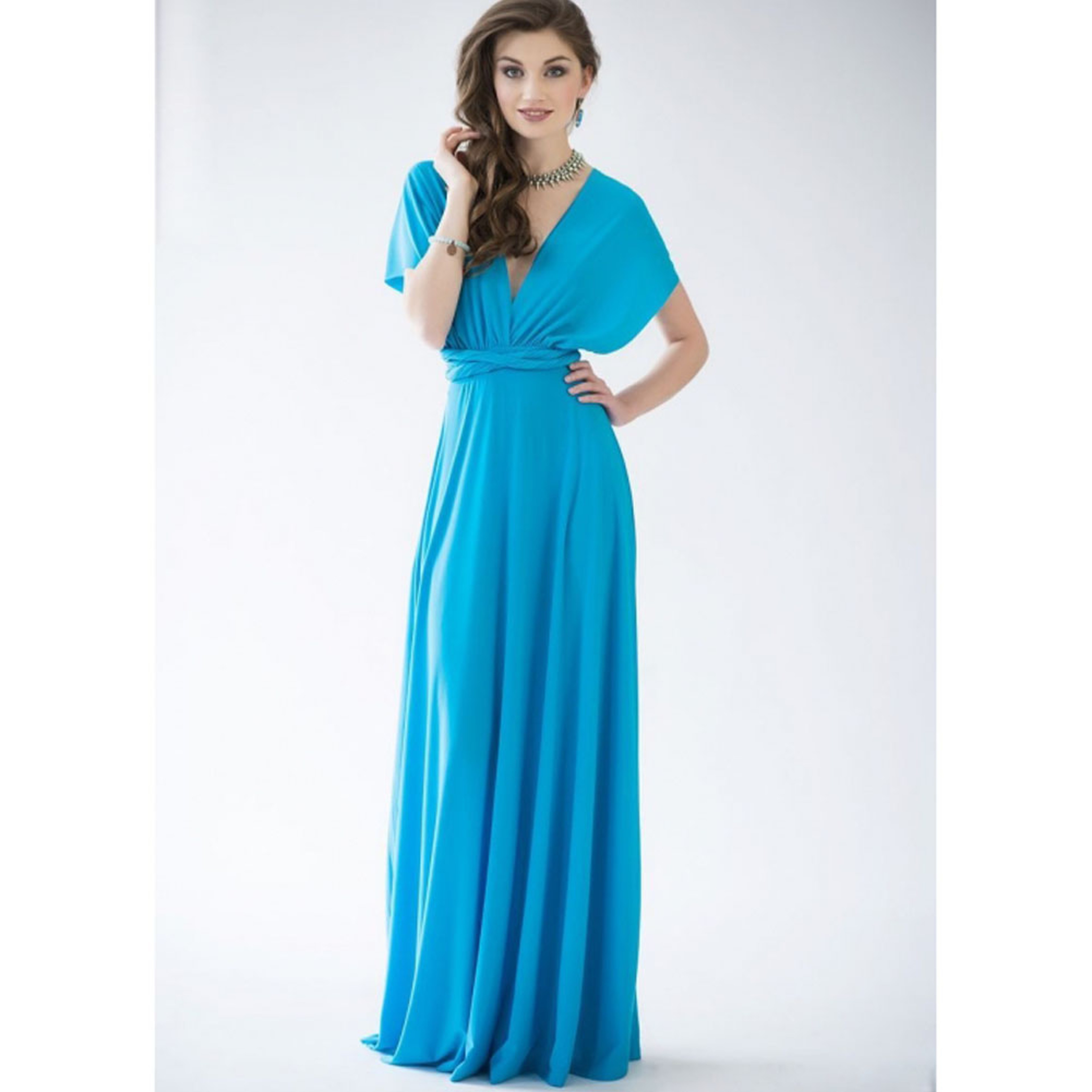 Womens Multiway Convertible Wrap Maxi Dress Backless Floor Length Design 22