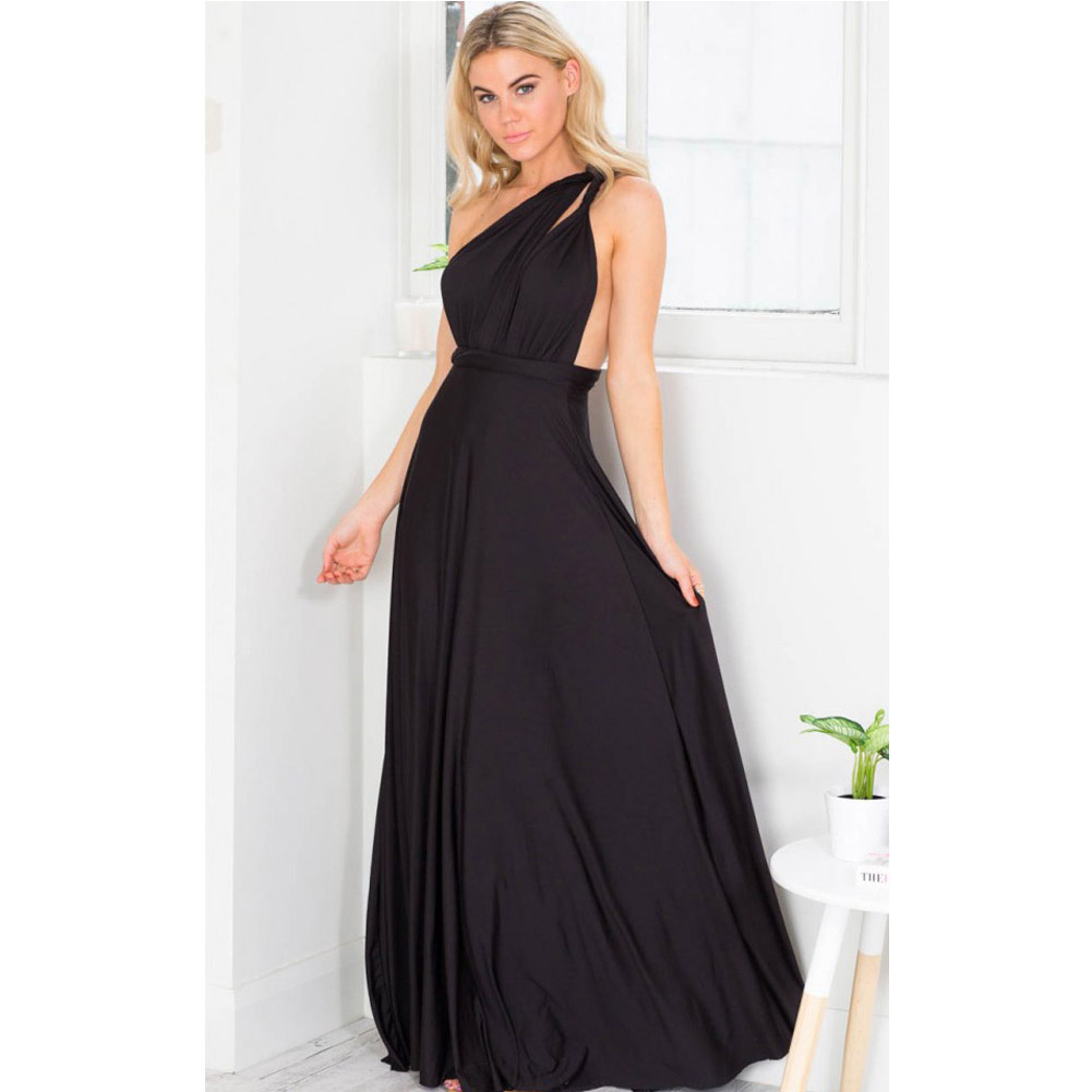 Womens Multiway Convertible Wrap Maxi Dress Backless Floor Length Design 25