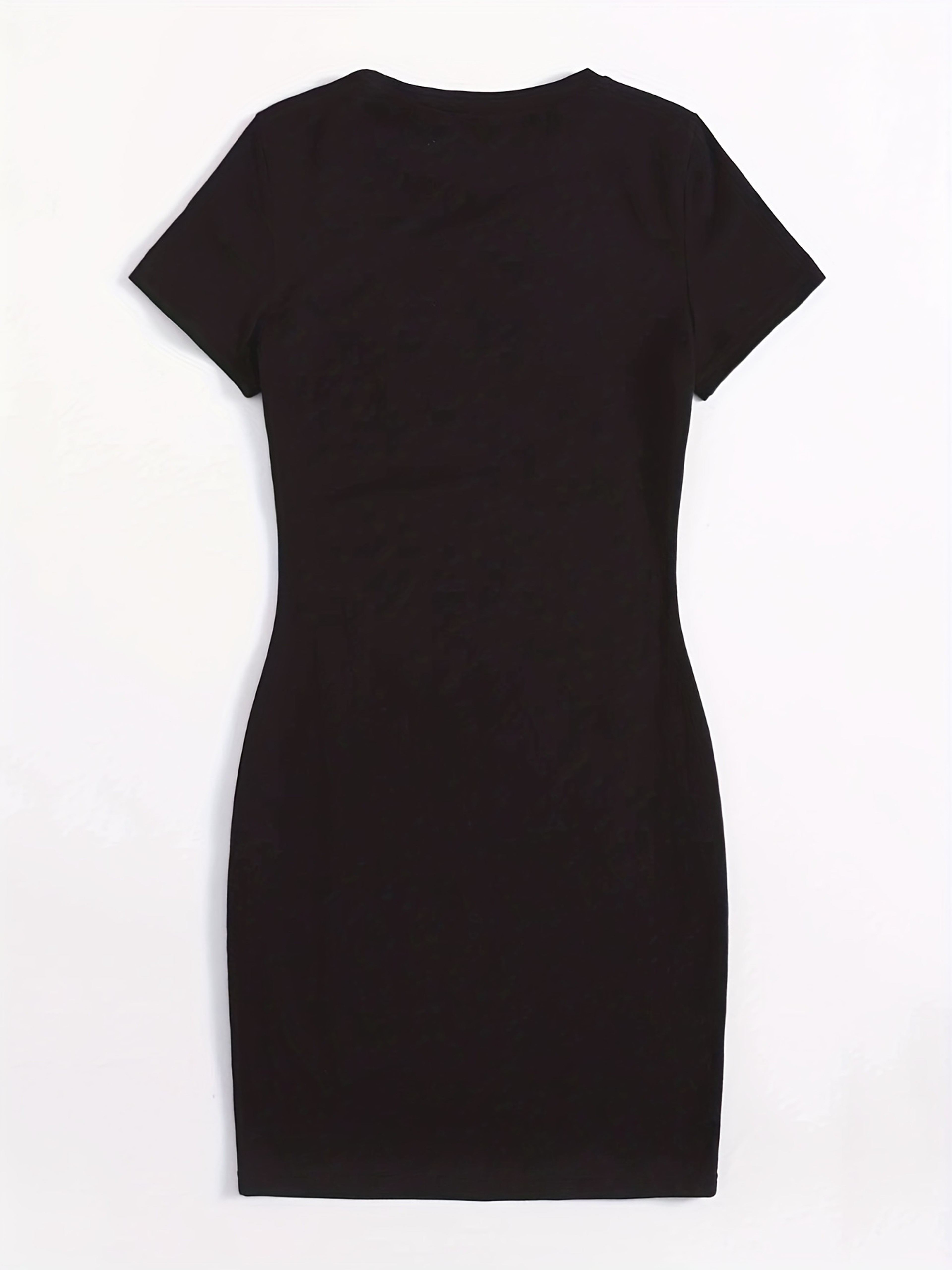 Womens Plus Size Loose Fit Short Sleeve Casual Knee Length Dress – view 2