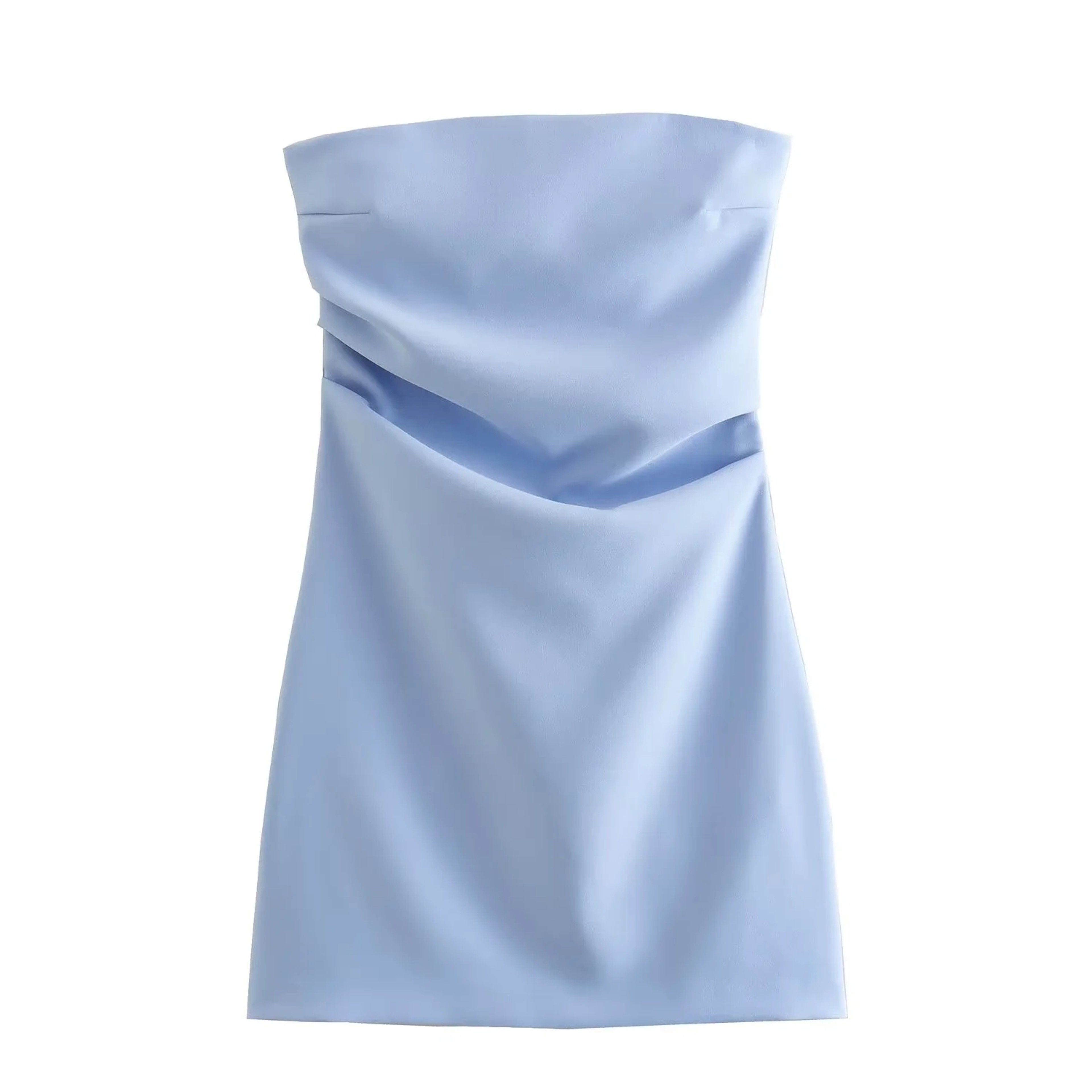 Womens Strapless Corset Mini Dress With Slim Fit And Zipper Closure 3
