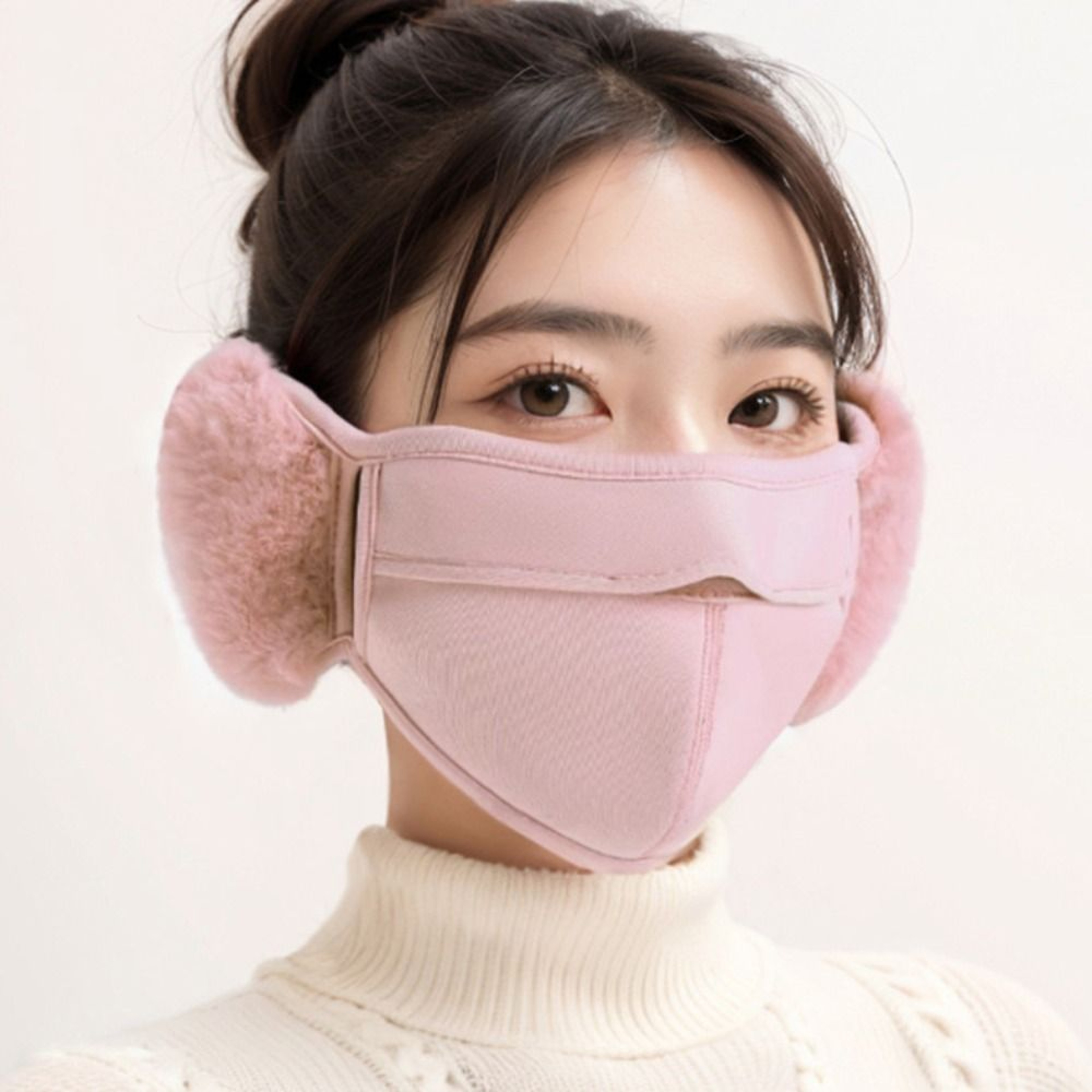 Womens Winter Fleece Ear Warmer Face Mask Windproof Thermal Wrap for Cycling – view 2