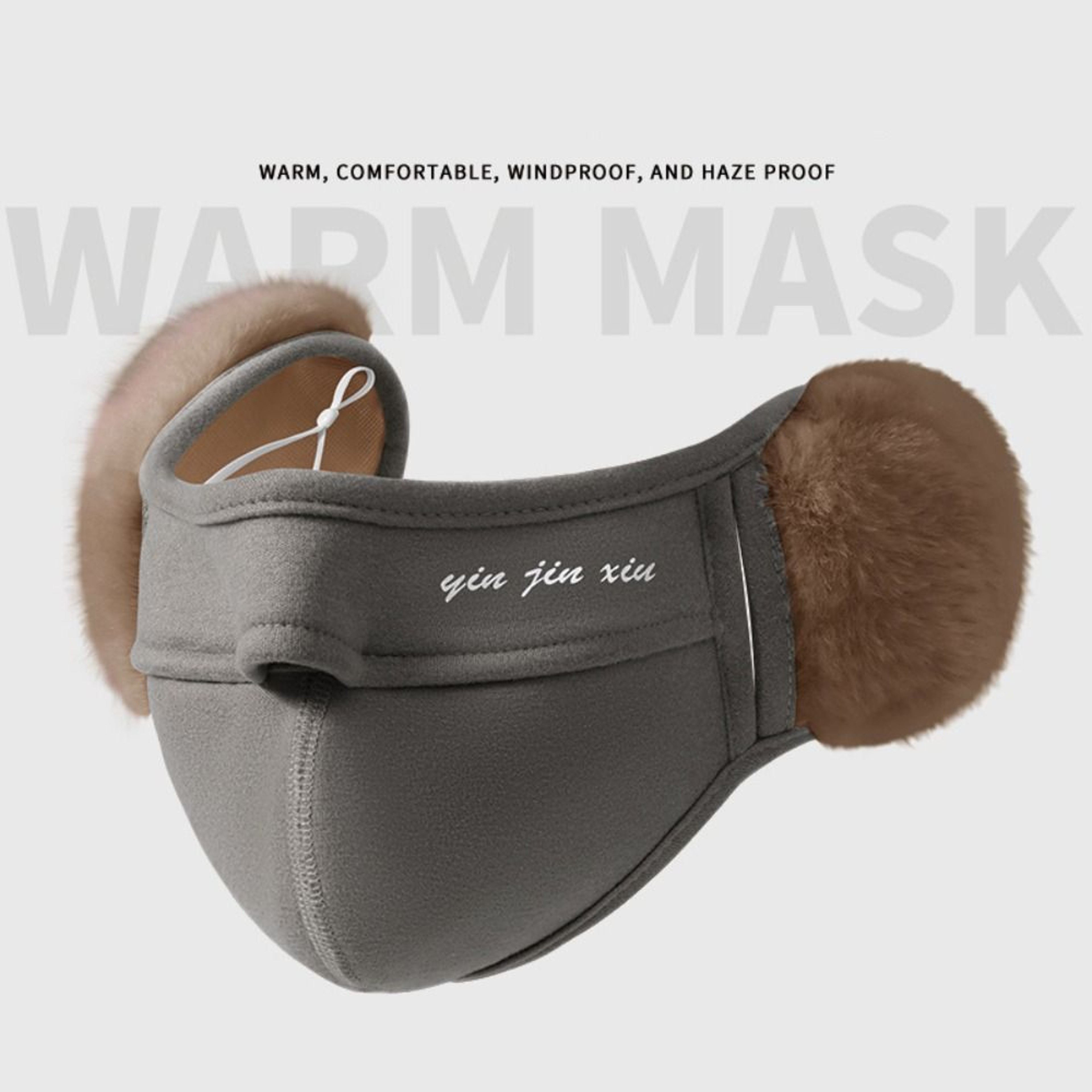 Womens Winter Fleece Ear Warmer Face Mask Windproof Thermal Wrap for Cycling – view 9