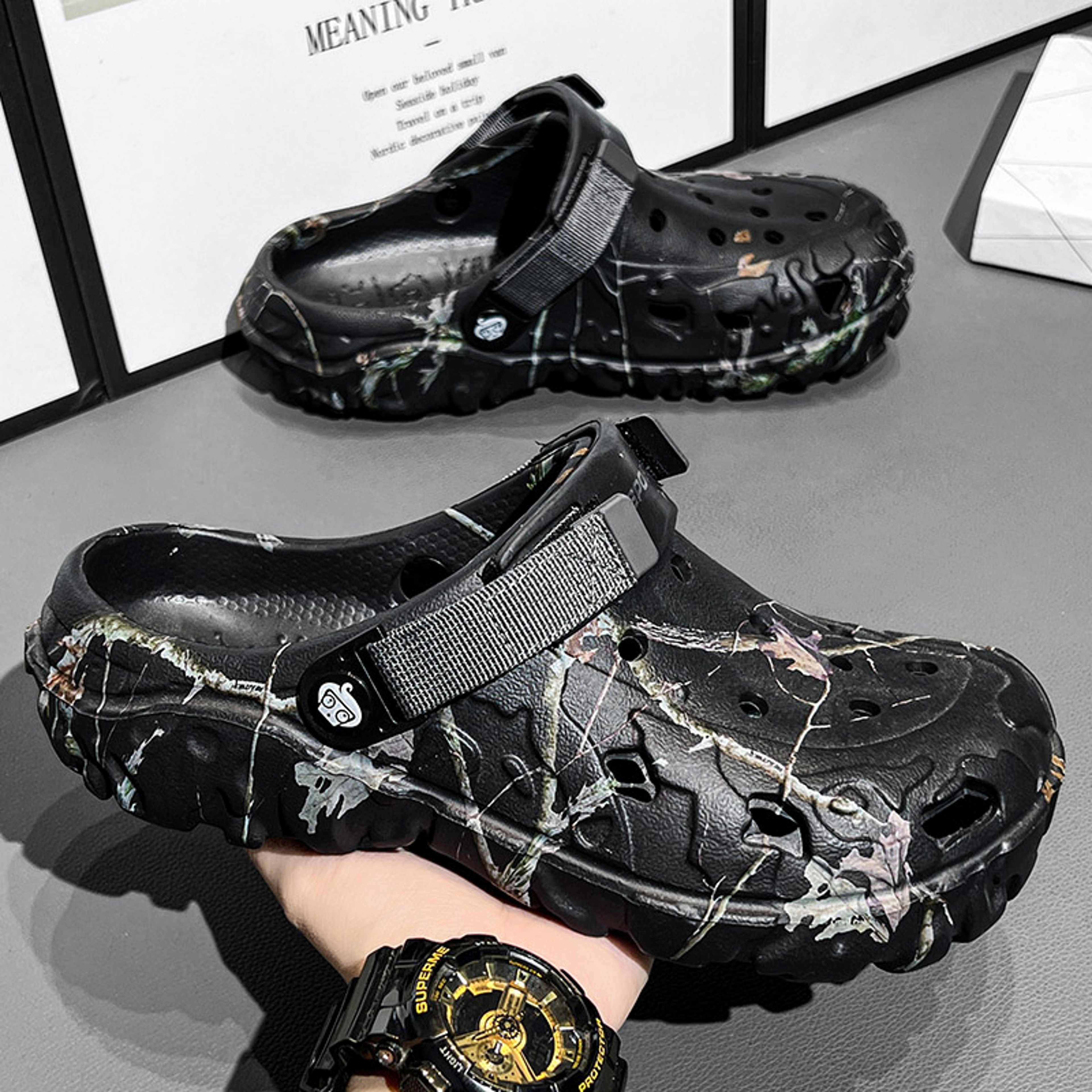 Mens Lightweight EVA Slip On Clogs with Anti Slip Soles – view 9