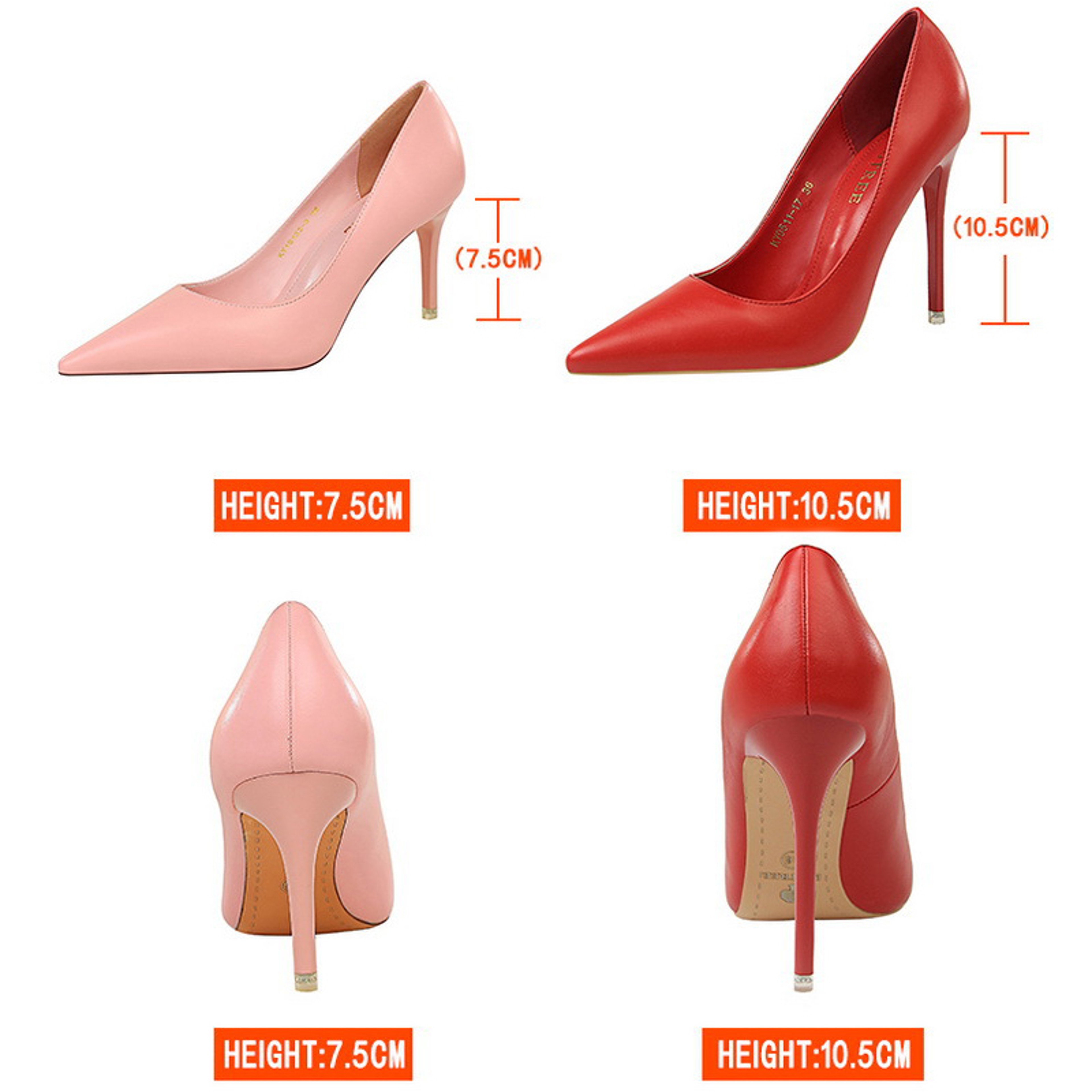 Womens Pointed Toe Stiletto Pumps Slip On High Heels for Weddings and Parties – view 2