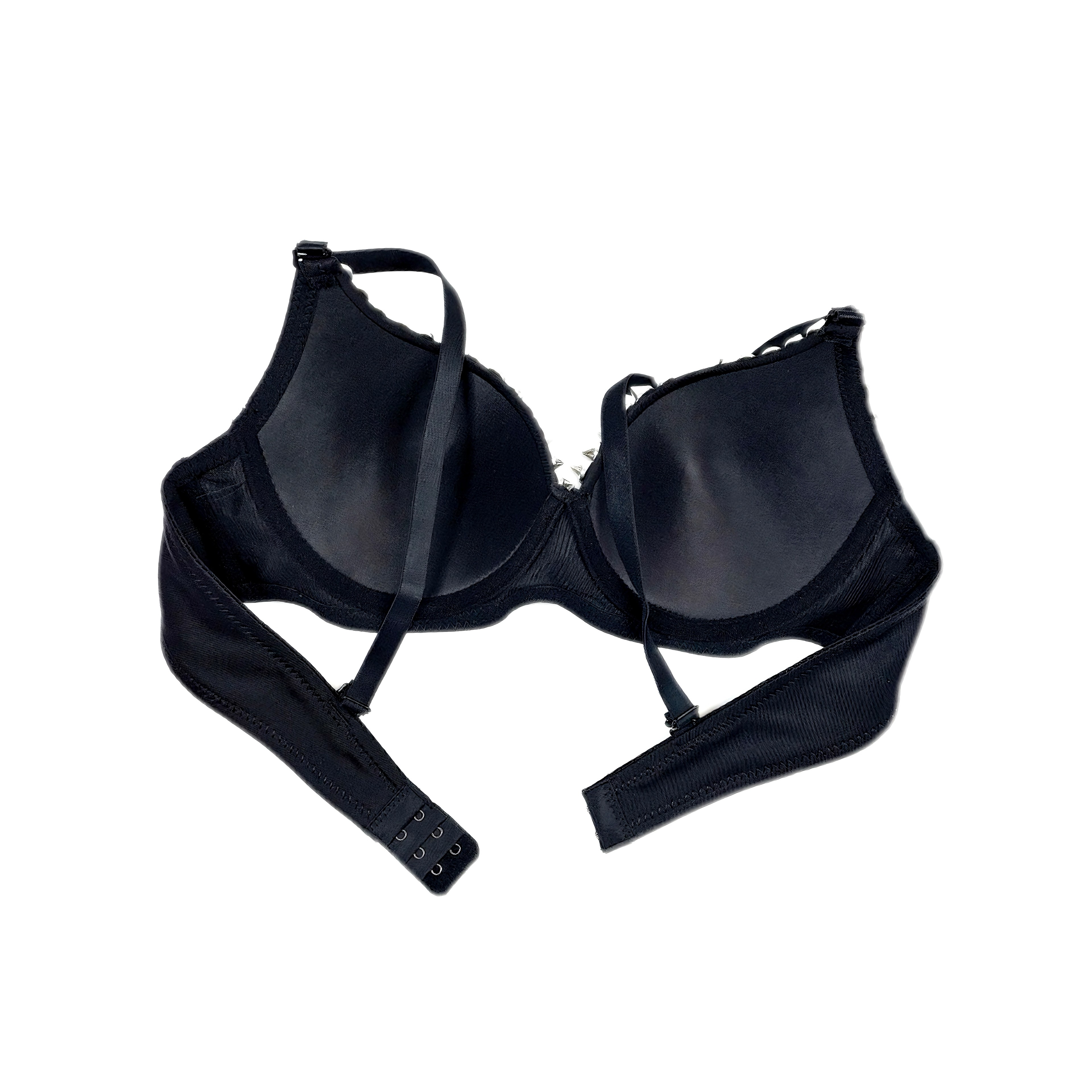 Womens Sequin Push Up Bra Top with Deep V Neckline and Adjustable Straps – view 4