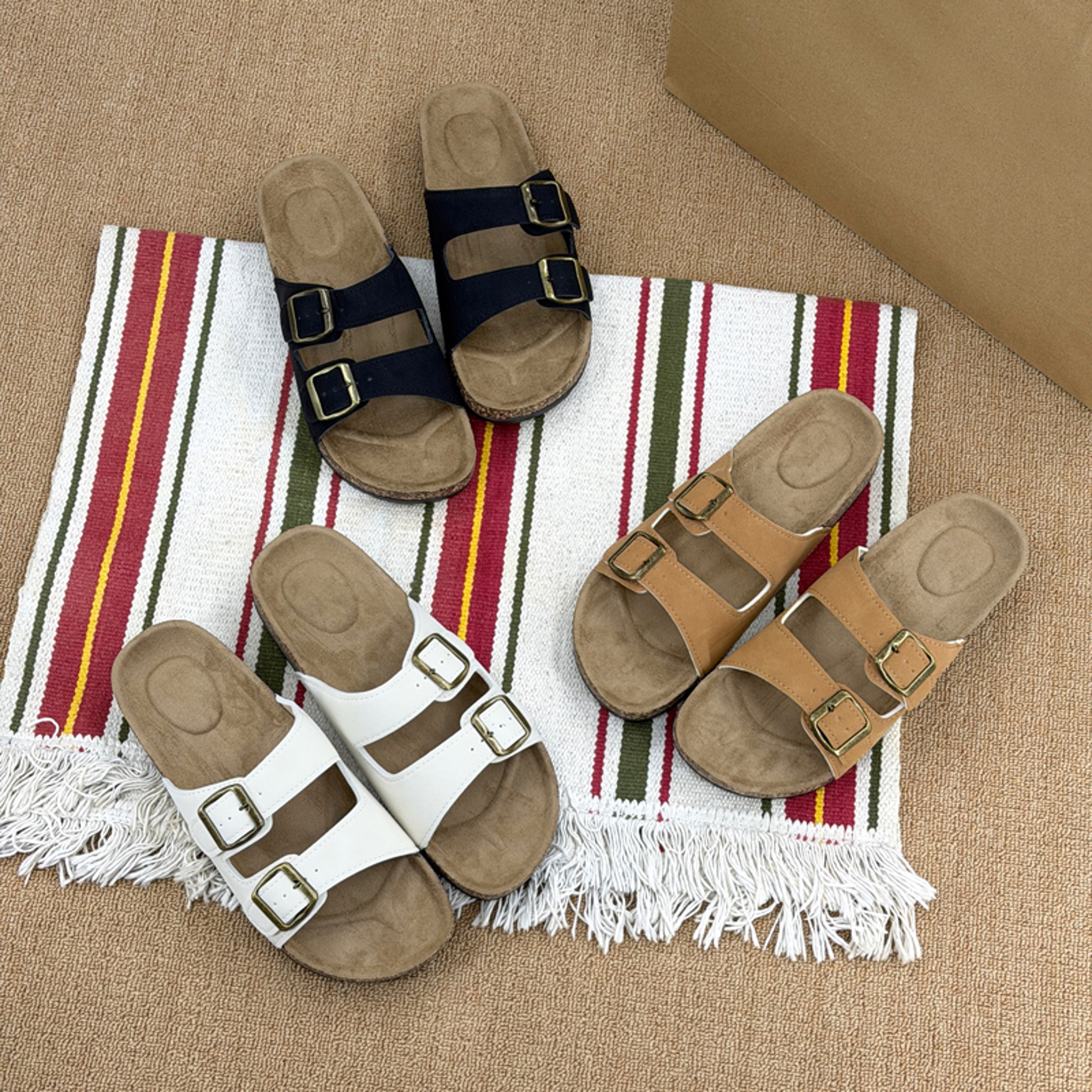 Mens Double Strap Sandals with Adjustable Buckles and Anti Slip Soles – view 3