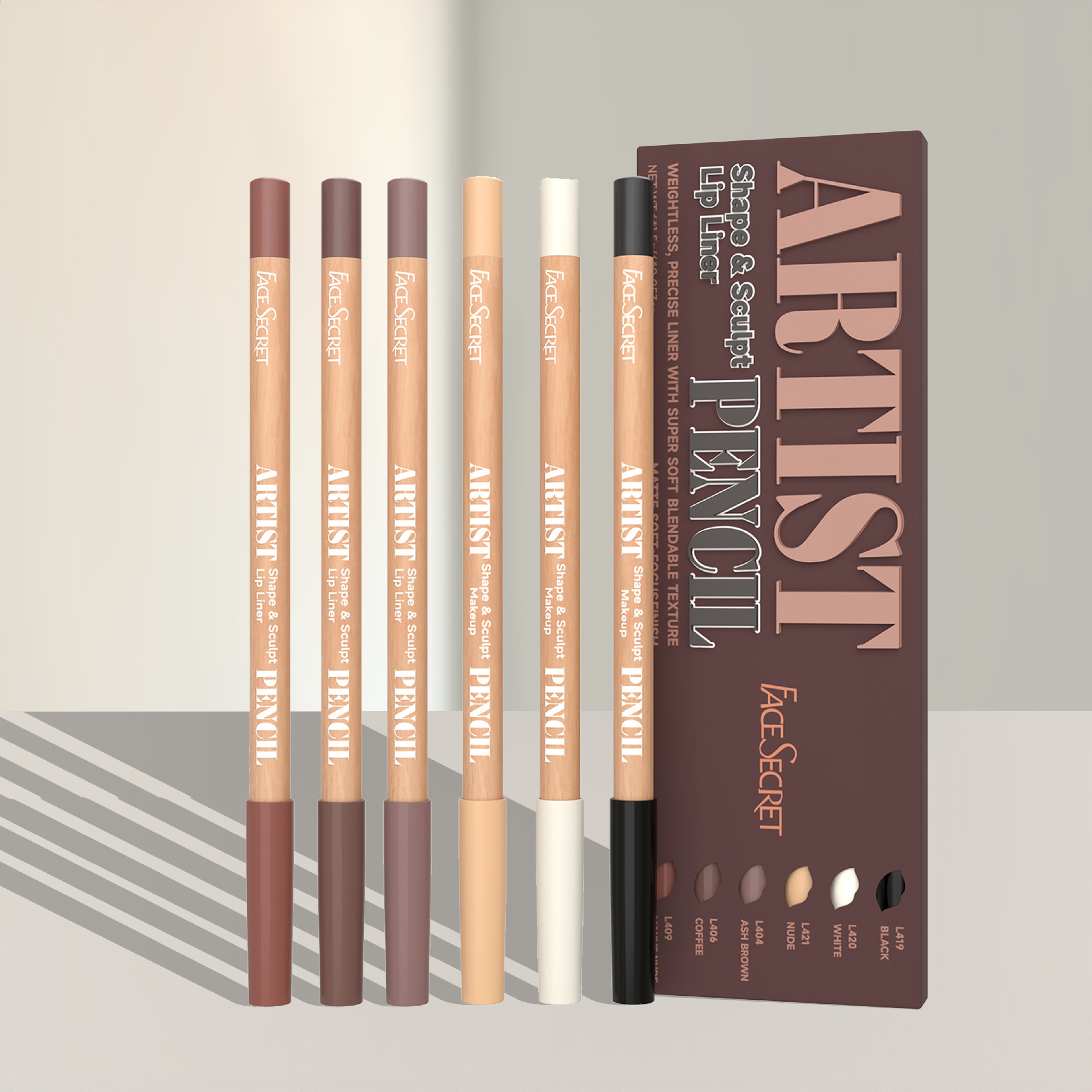 Face Secret Artist Shape Pencil Set Sculpted Lip Liner & Precise Weightless Liner for Super Soft Smooth Texture – view 4