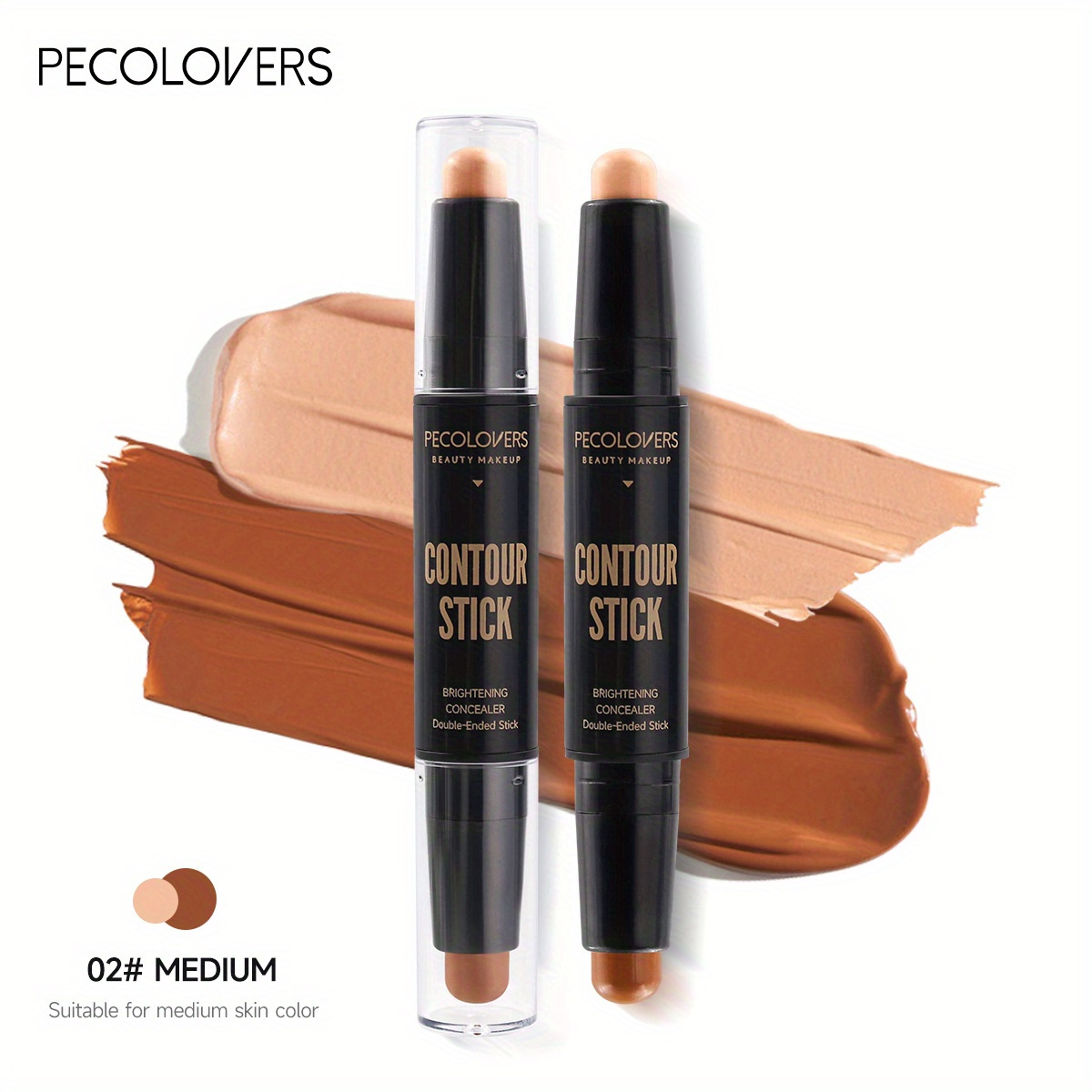 Double Headed Contouring Stick & Concealer Highlighter 3D Nose Bridge Shadow for V Face & High Nose Makeup – view 9