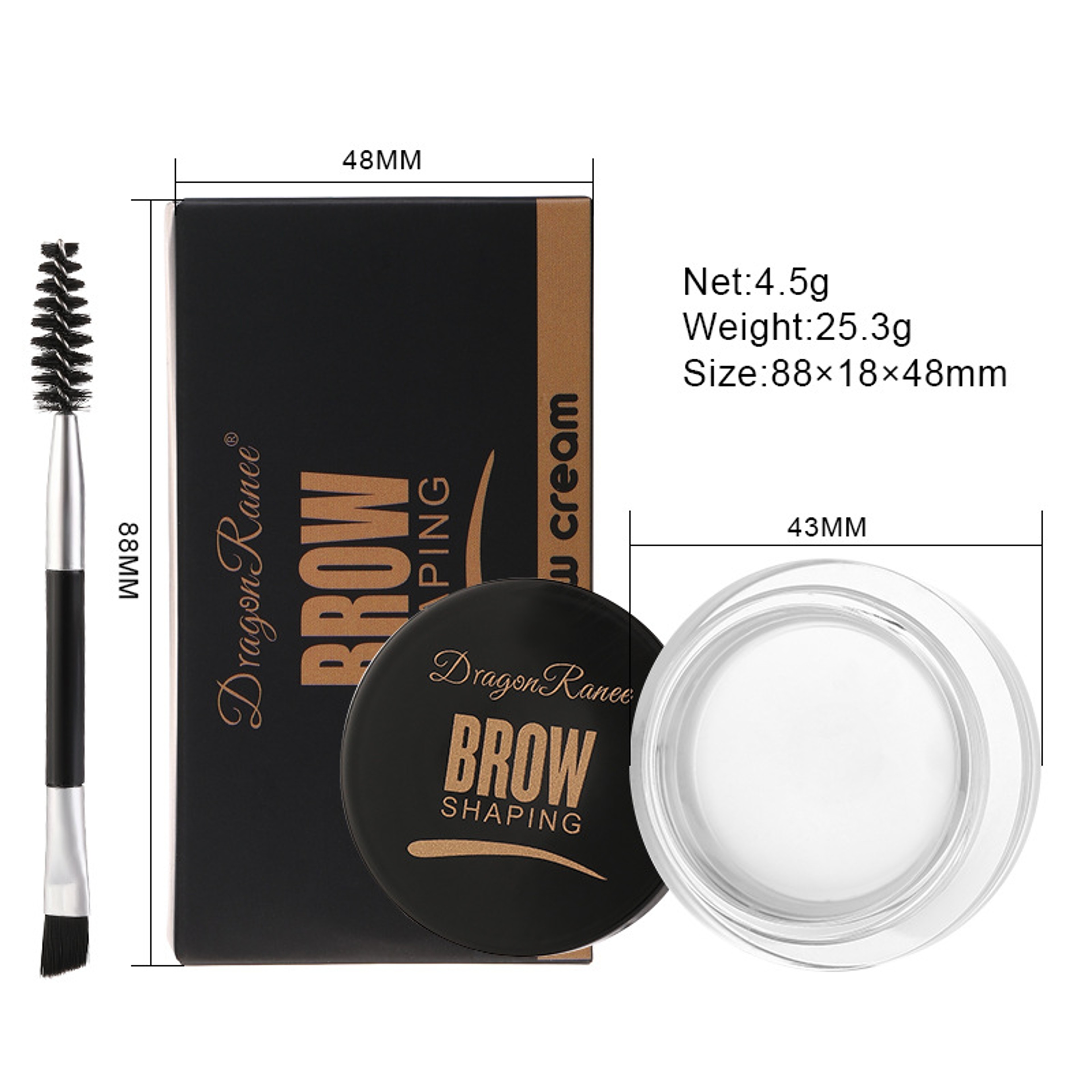 Dragon Ranee Wild Eyebrow Styling Eyebrow Cream, Multi Use Styling Eyebrow Gel Soap Wax, 6 Color Long Lasting Waterproof – view 6