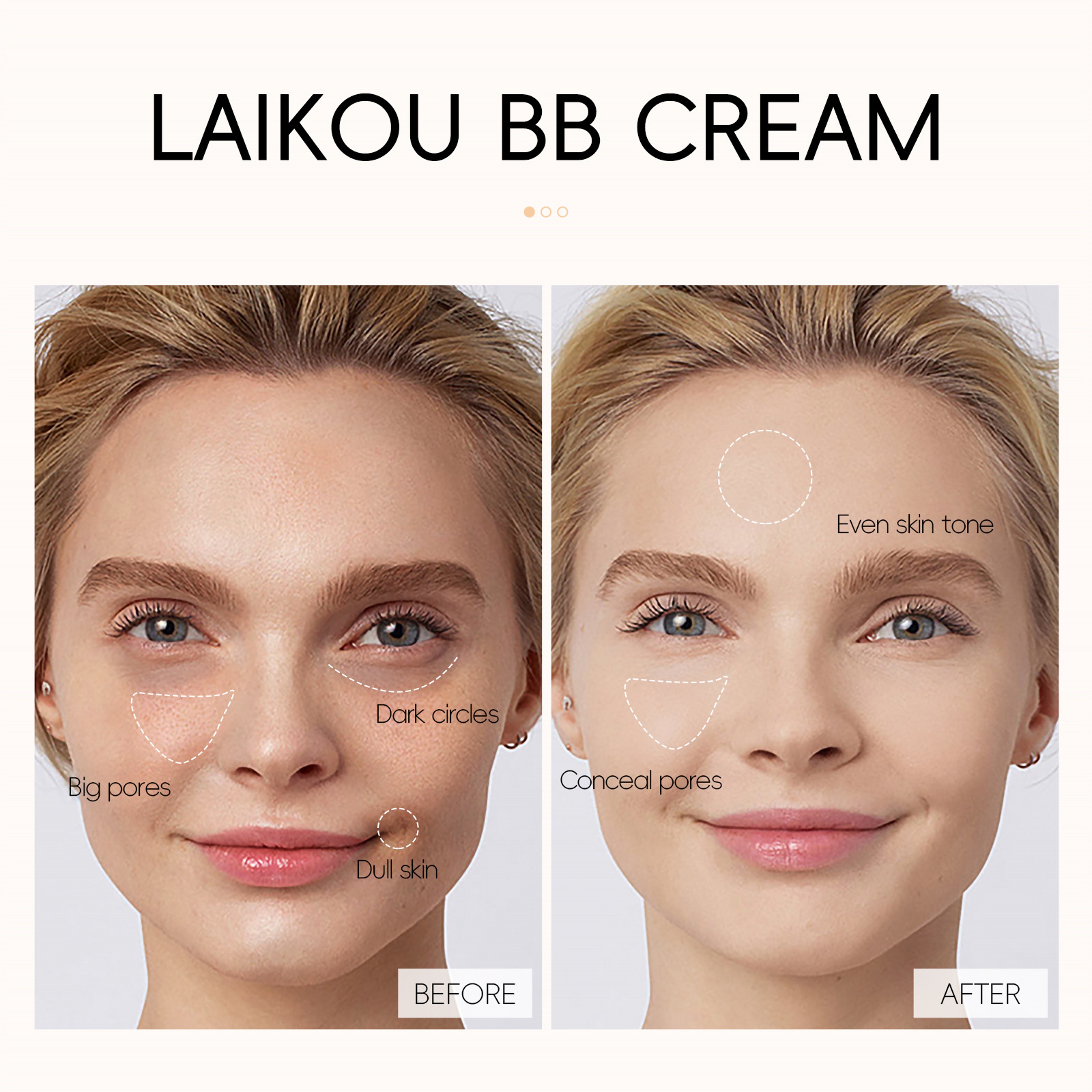 Natural Facial Concealer Primer, BB Cream for Flawless Coverage, Moisturizing Color Correcting Cream, Lightweight Finish – view 2
