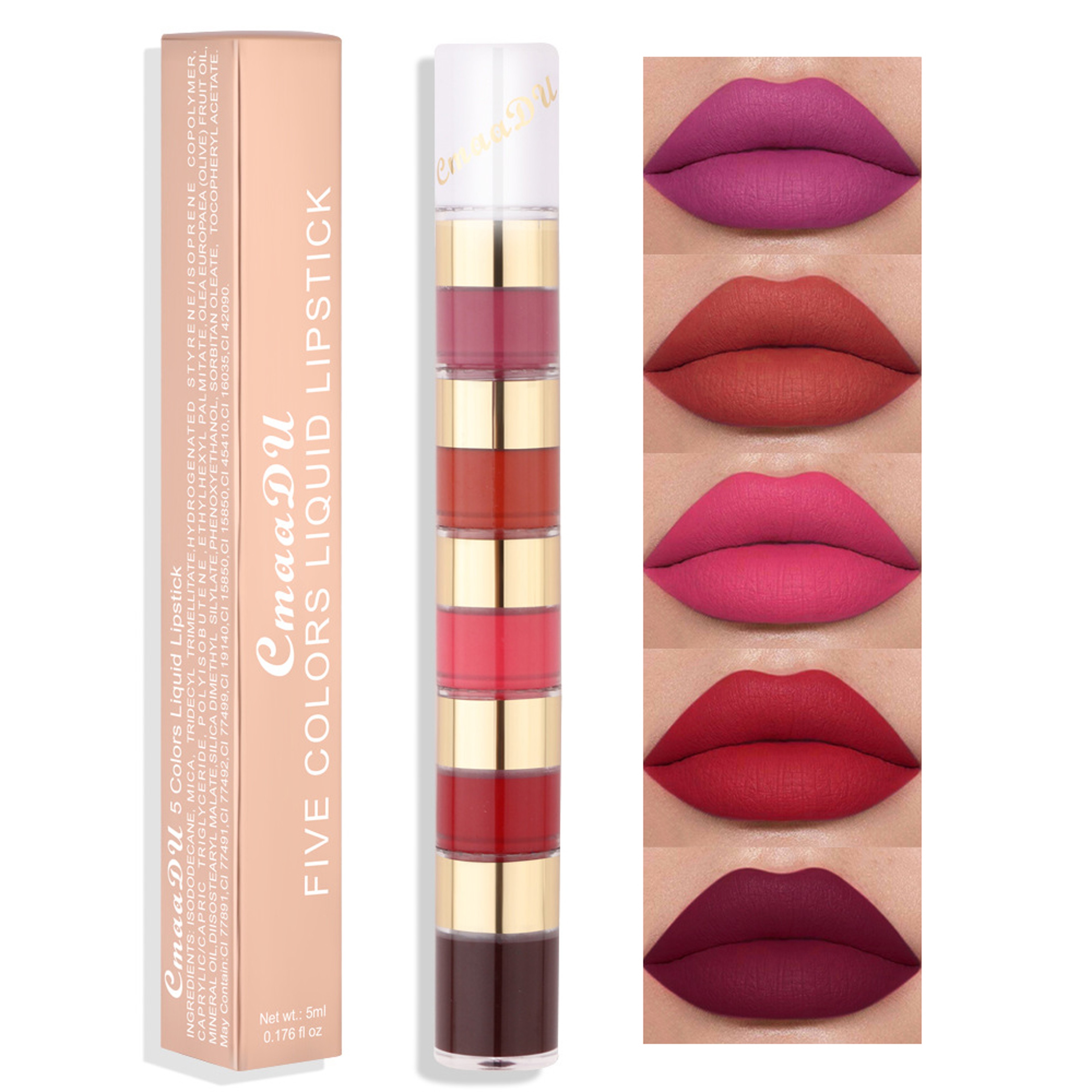 Matte Long-Lasting Waterproof Lipstick, Portable Mini Liquid Lipstick for Easy Carrying – view 2