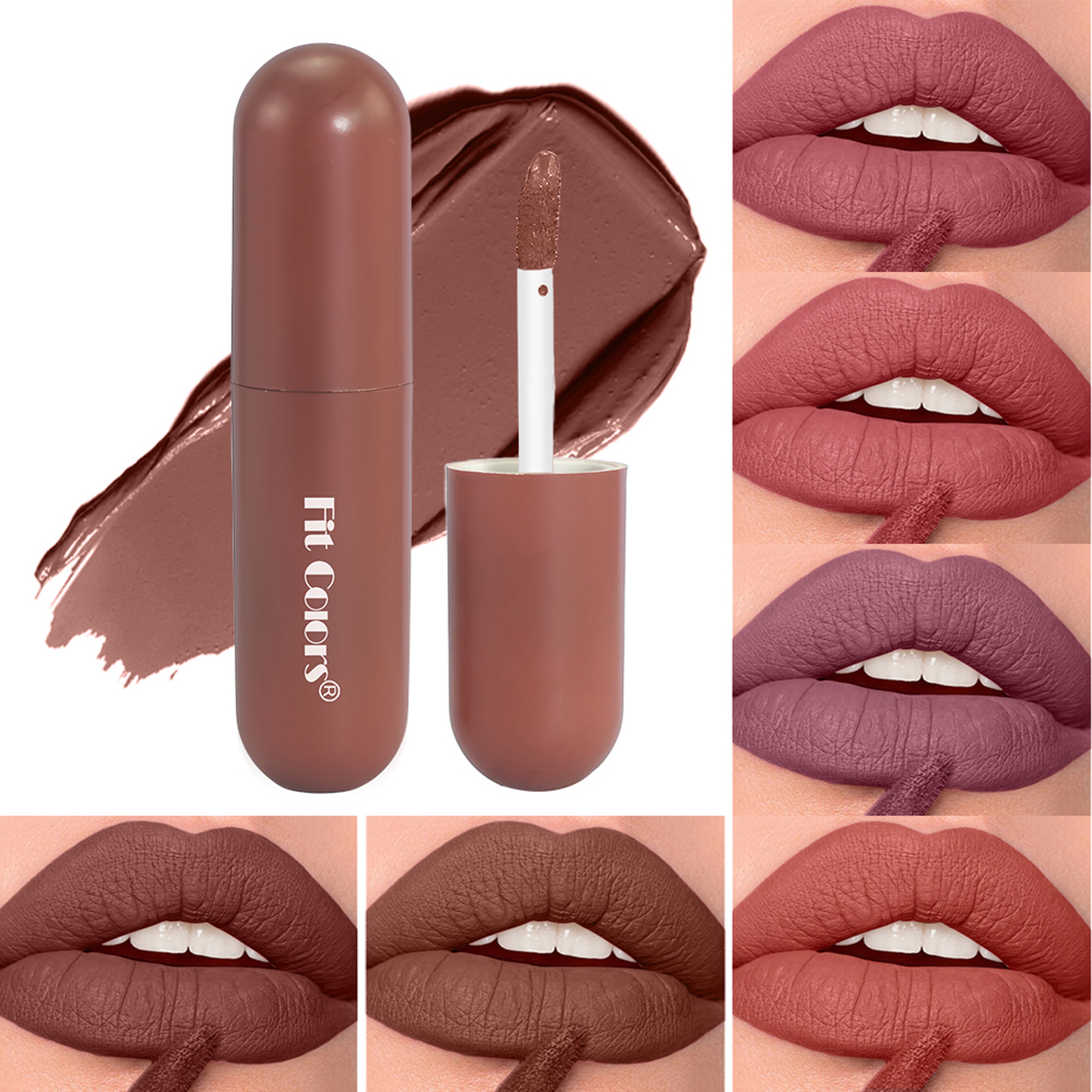 Matte Non Stick Chocolate Lip Gloss, Long Lasting Easy Color Velvet Finish, Waterproof Glaze for Smooth Hydrated Lips – view 1