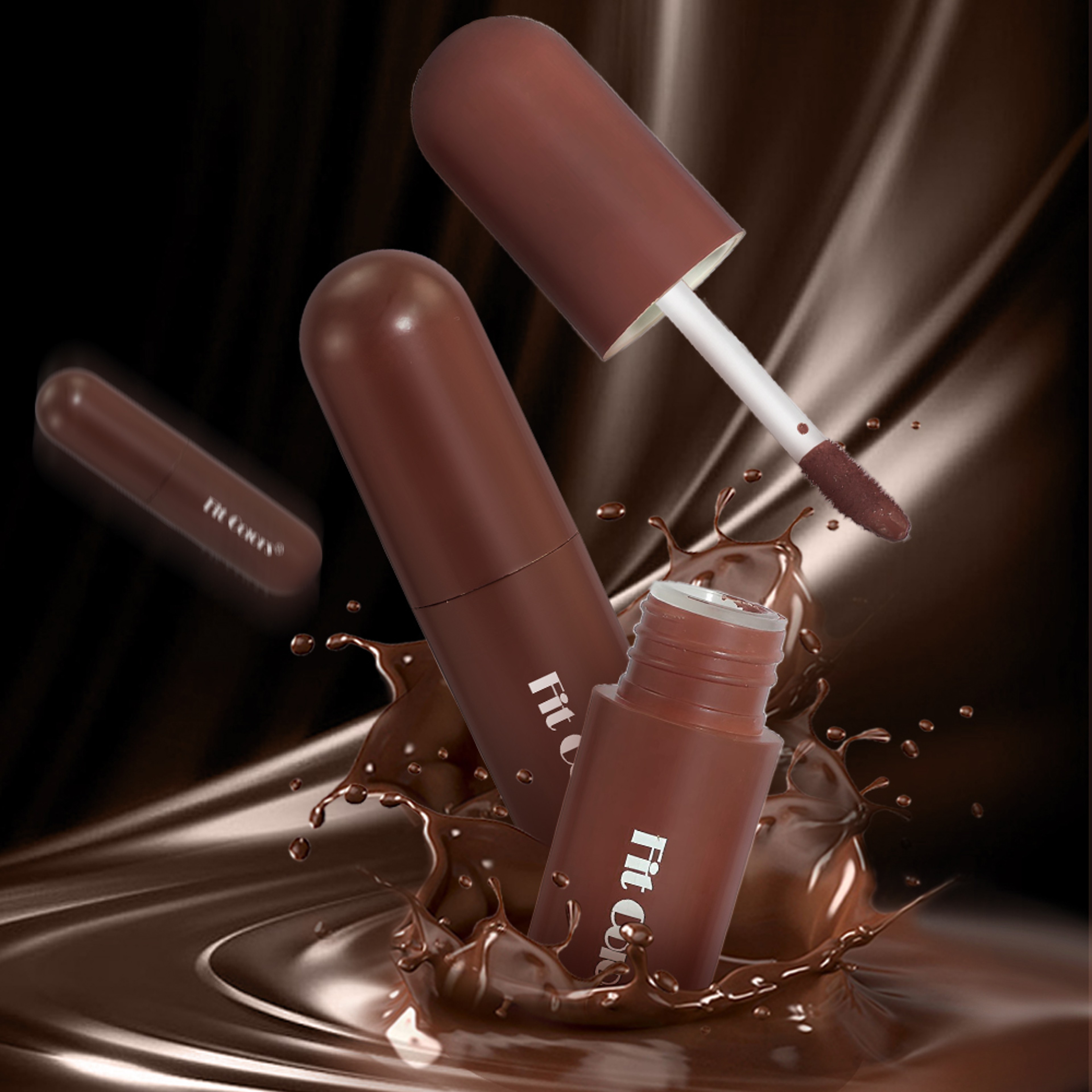 Matte Non Stick Chocolate Lip Gloss, Long Lasting Easy Color Velvet Finish, Waterproof Glaze for Smooth Hydrated Lips – view 3