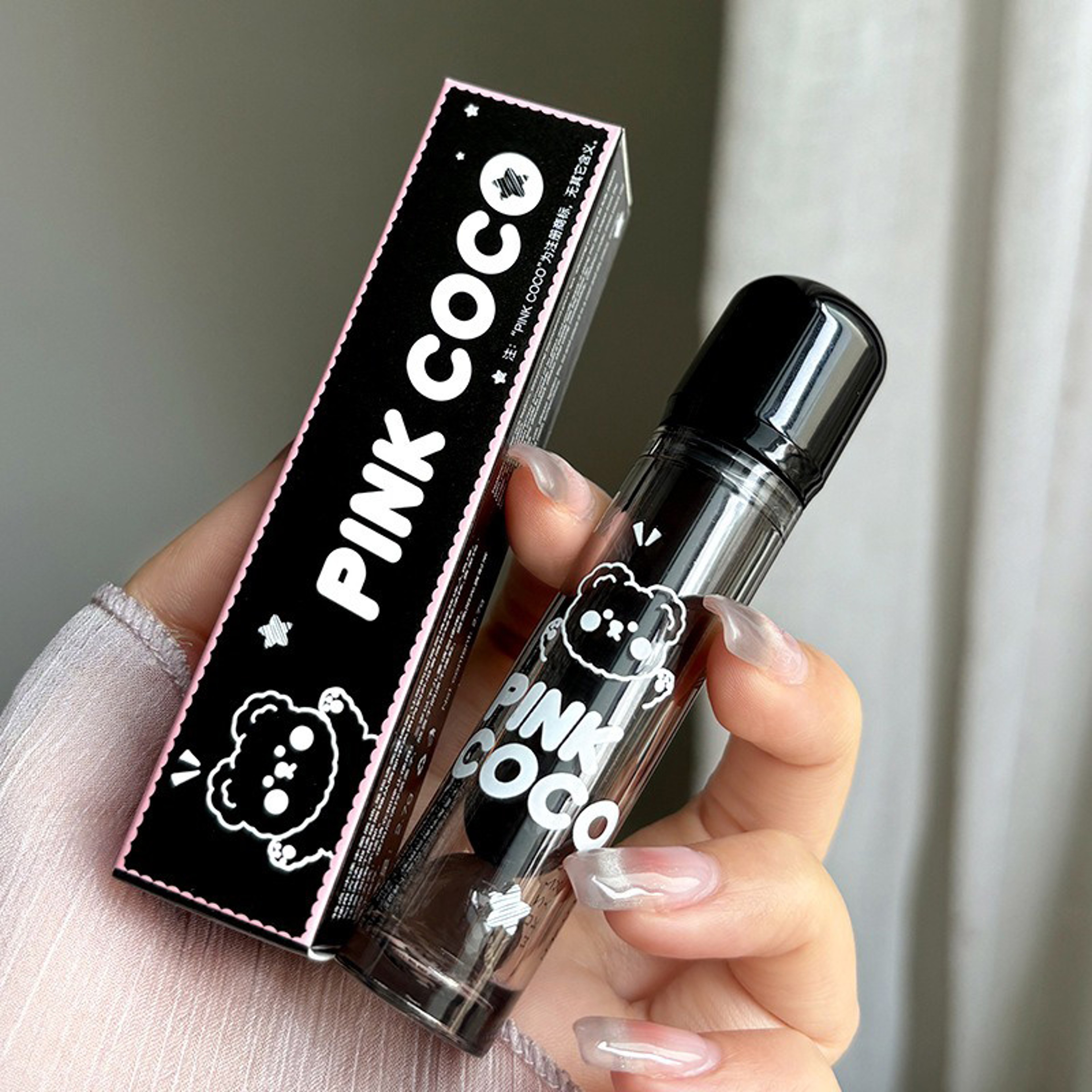 Bear Doodle Mirror Lip Glaze, Long Lasting Shiny Lip Gloss, Student Friendly, Skin Brightening Nude, Hydrating Shine – view 6