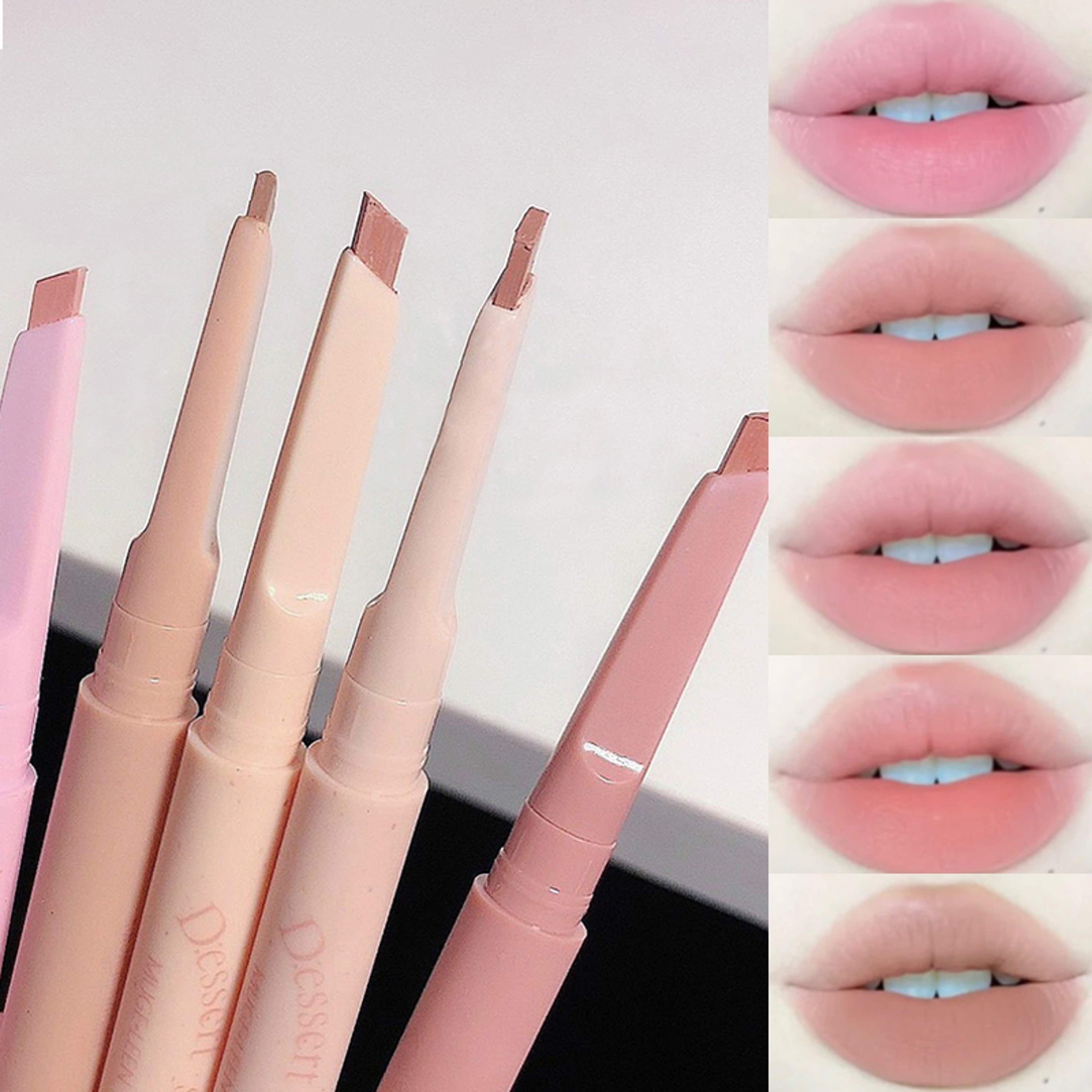 Dessert Lip Liner, Automatic Rotating Lipstick Pen, Waterproof Lasting No Color Outline Lip Definer, Smooth Precision – view 1