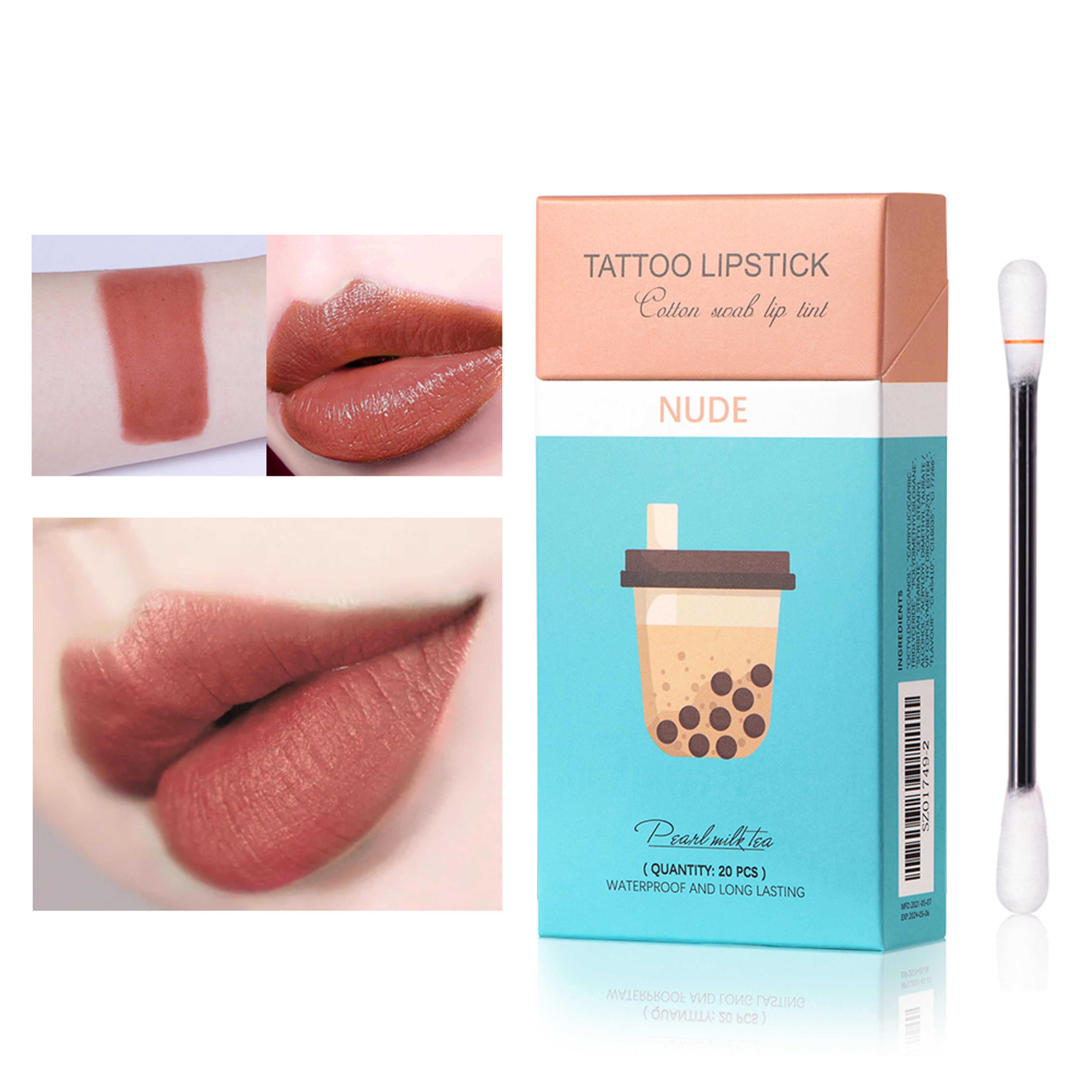 Cigarette Cotton Swab Lipstick Tattoo, Non-stick Lasting Waterproof Kiss Proof Lip, Durable Stain Set For Day Wear – view 11