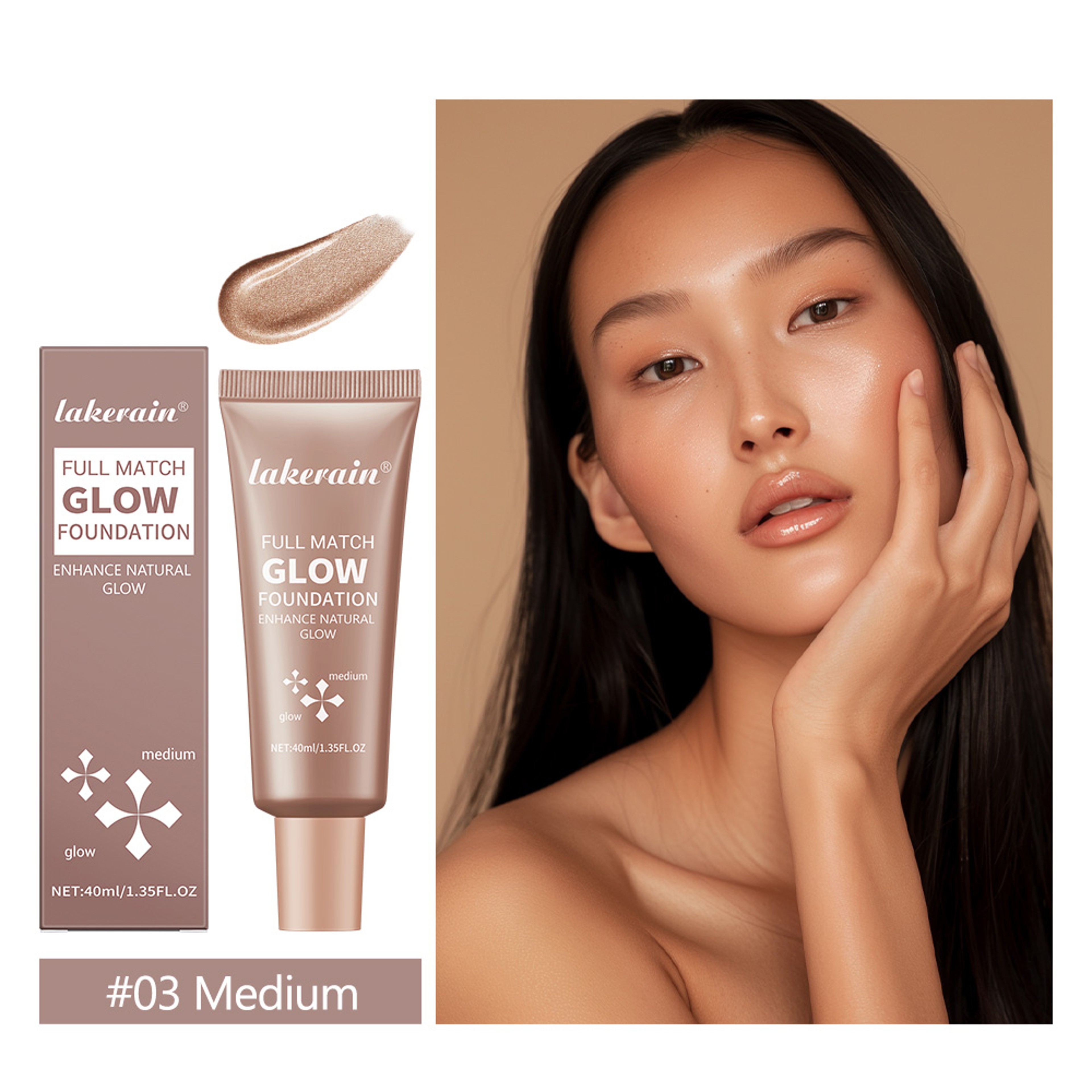 Illuminator Highlight Glow Foundation, Natural Glow Enhancer Glotion, Lightweight Base, Glowing Moisturizing – view 5