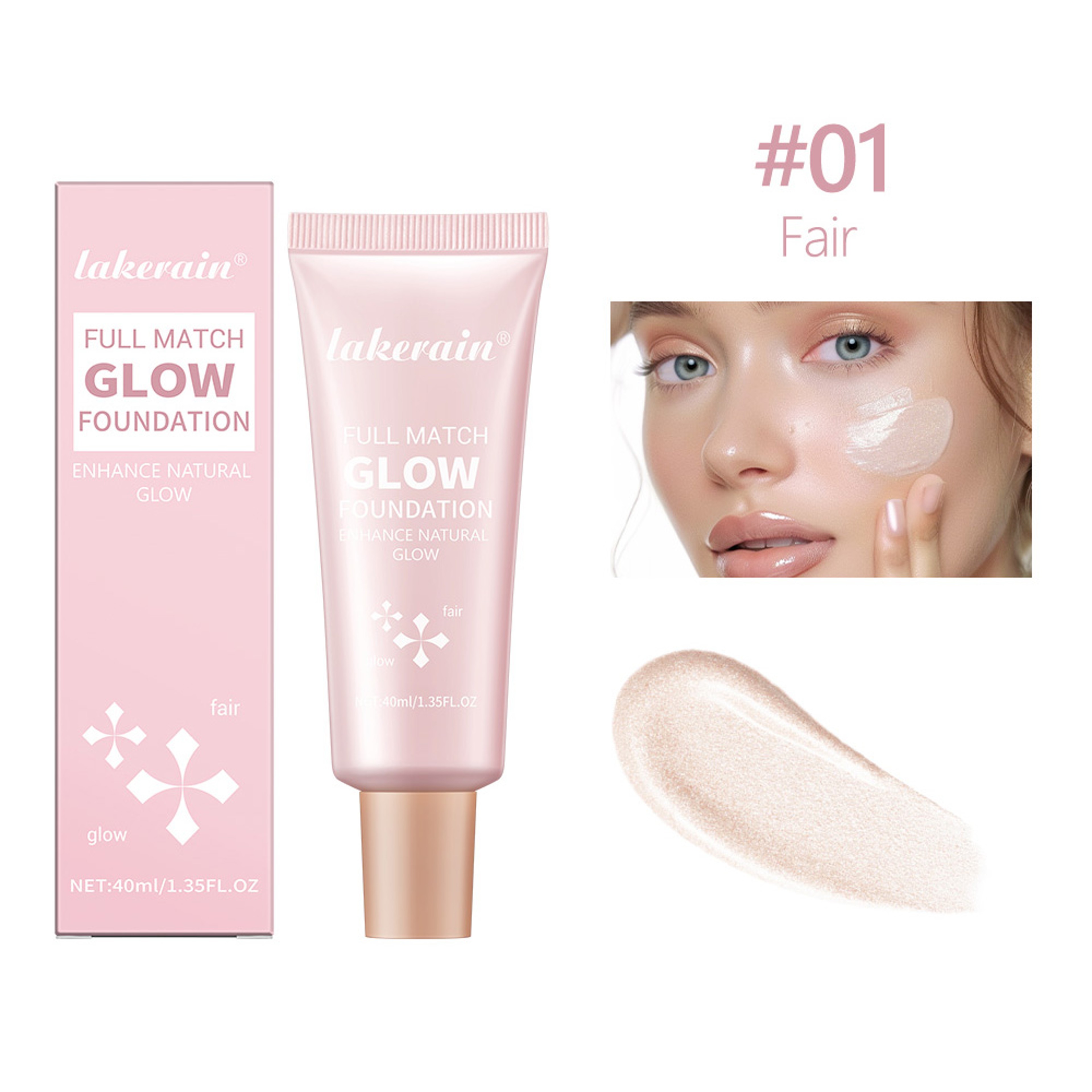 Illuminator Highlight Glow Foundation, Natural Glow Enhancer Glotion, Lightweight Base, Glowing Moisturizing – view 8