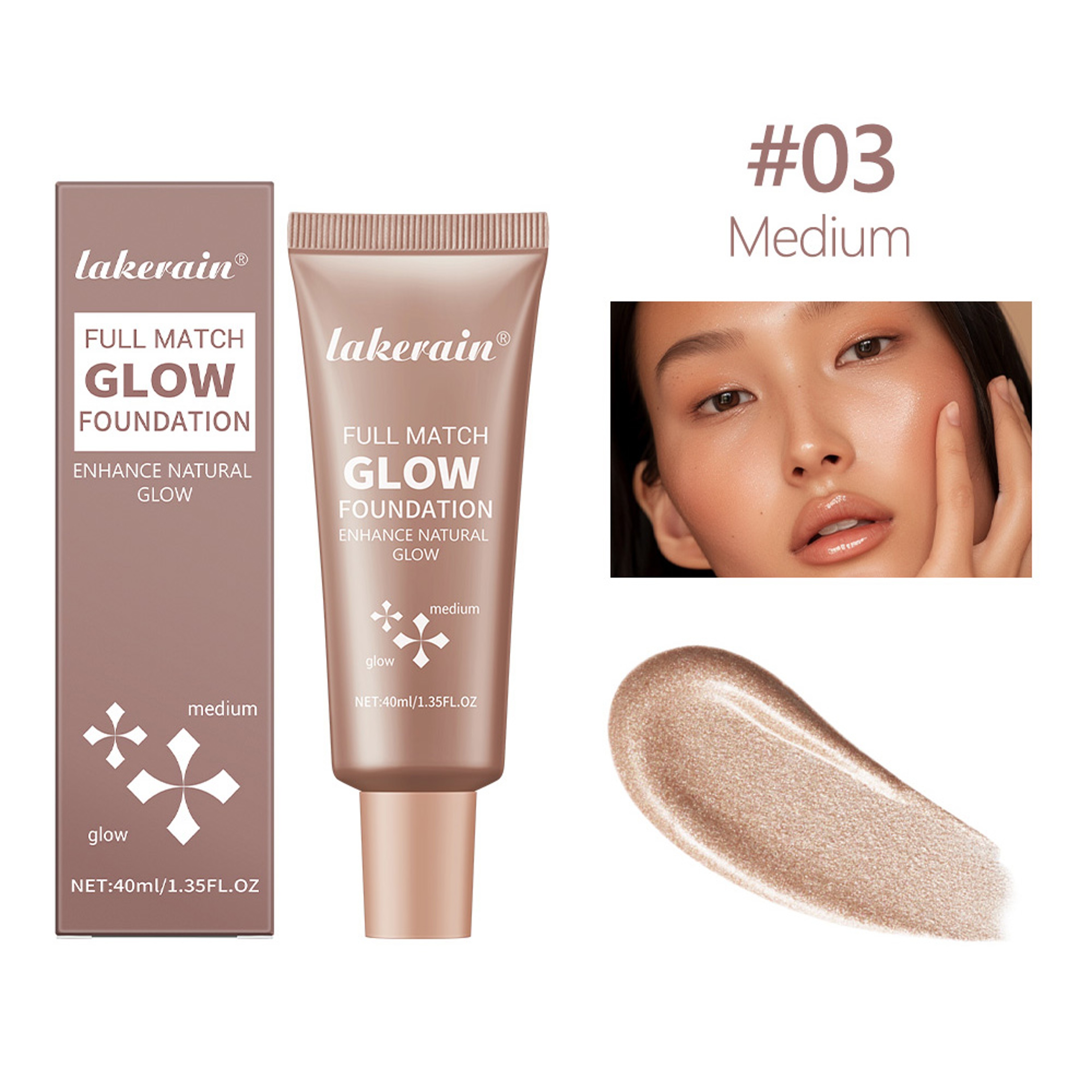 Illuminator Highlight Glow Foundation, Natural Glow Enhancer Glotion, Lightweight Base, Glowing Moisturizing – view 10
