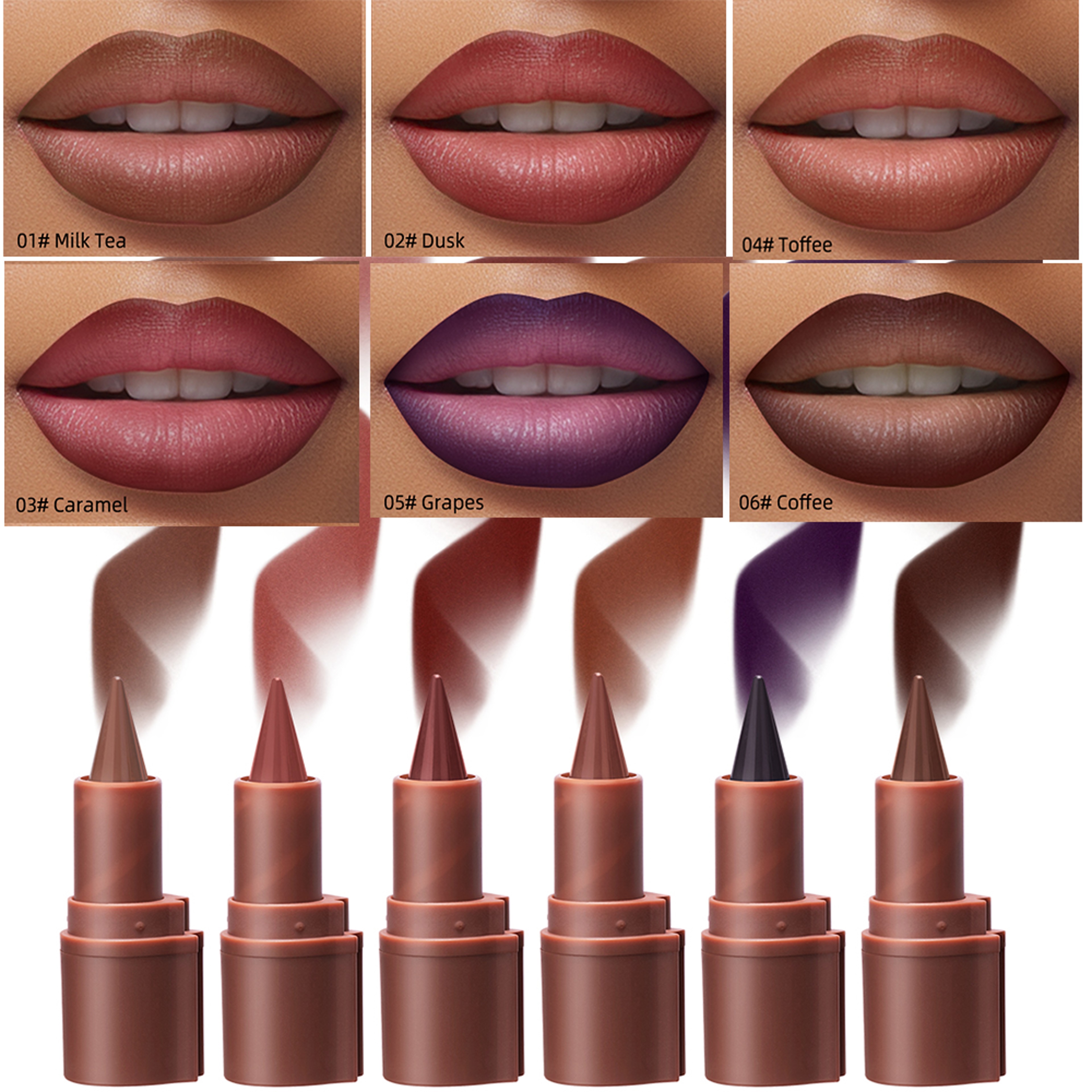 Tapered Gradient Lip Liner, Matte Waterproof Lipstick, Non Sticky Contouring, Tint Lipliner Crayon, Lip Makeup – view 1