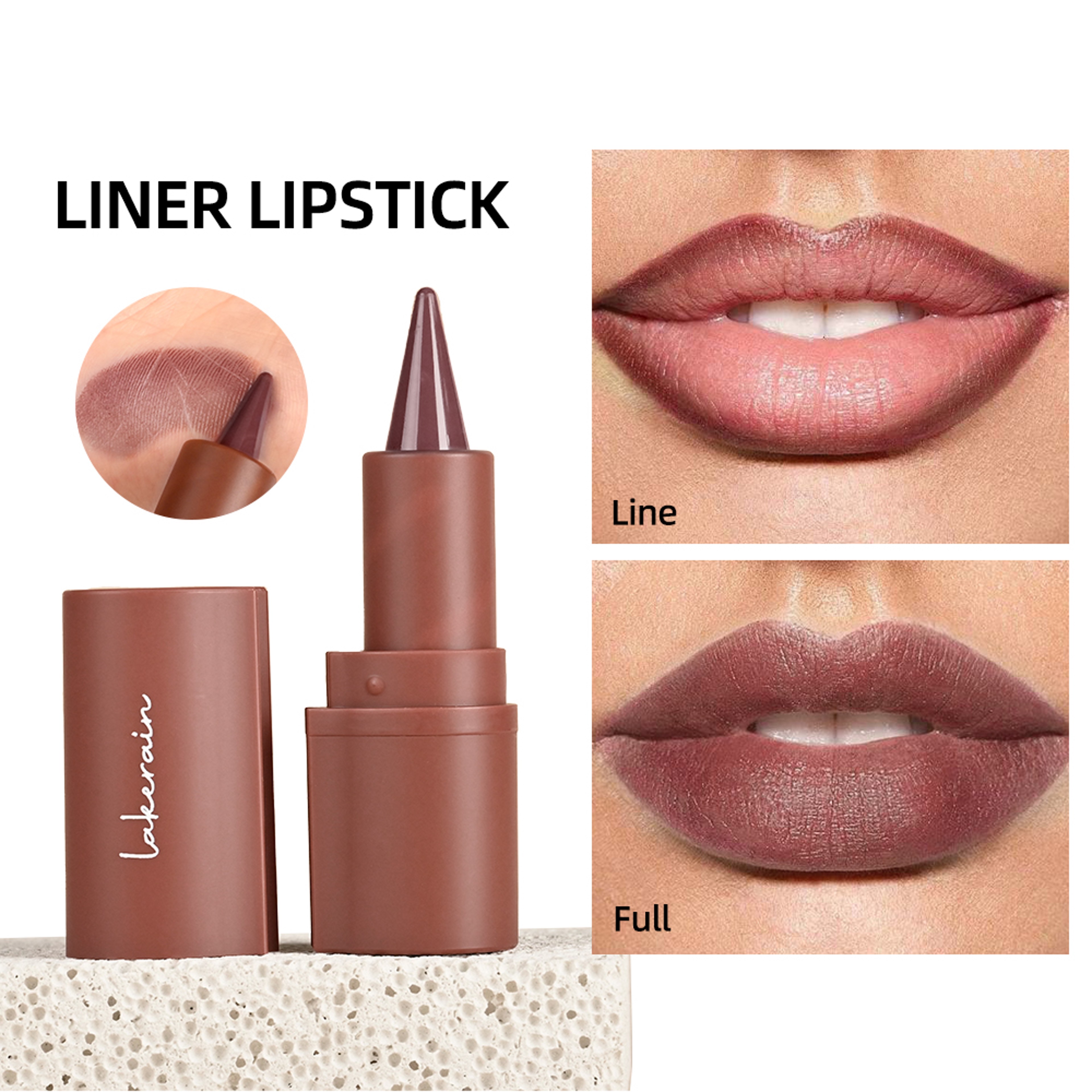Tapered Gradient Lip Liner, Matte Waterproof Lipstick, Non Sticky Contouring, Tint Lipliner Crayon, Lip Makeup – view 2