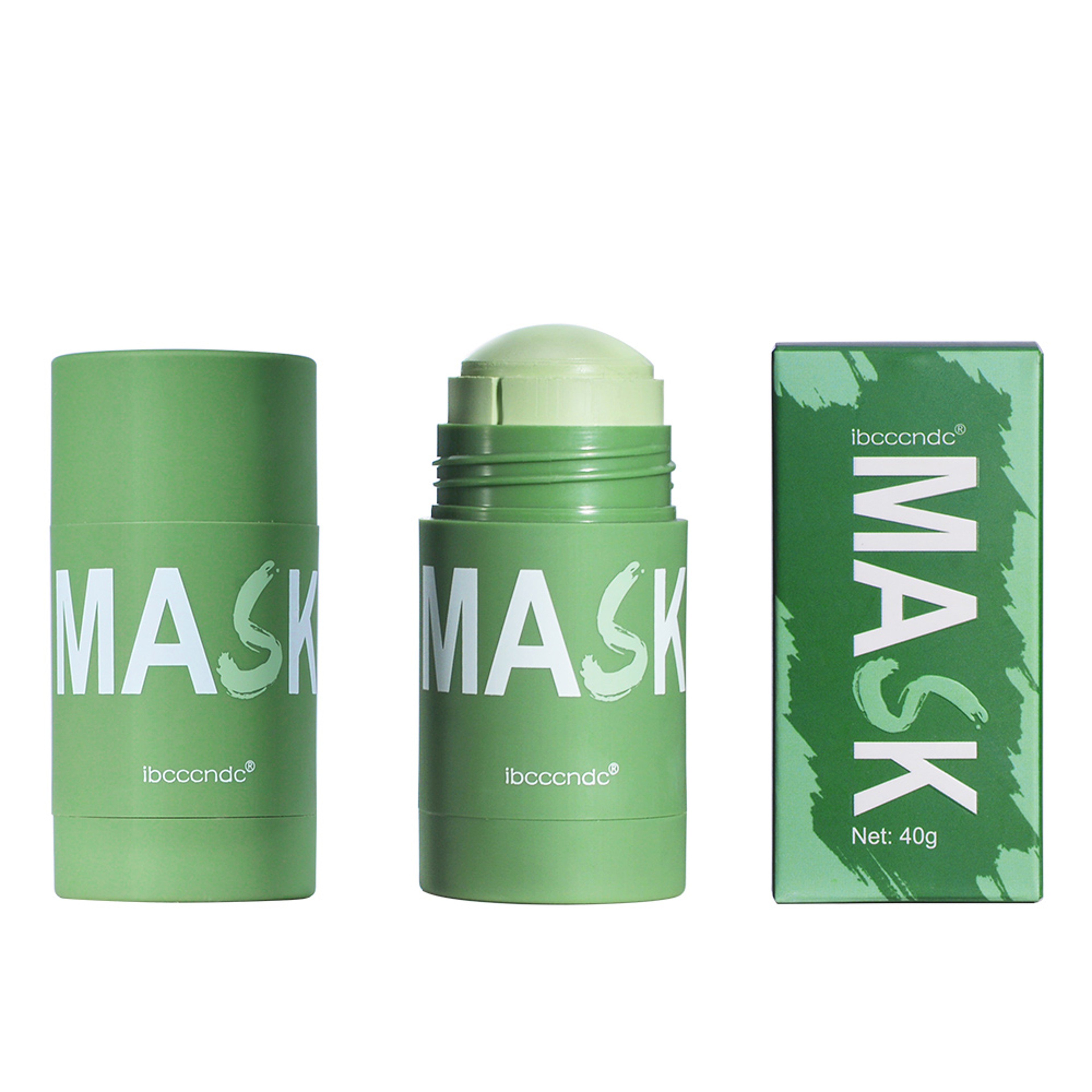 Face Clean Mask Green Tea Rose Extract Cleansing Stick Deep Moisturizing Shrinks Pores Blackhead Oi 6