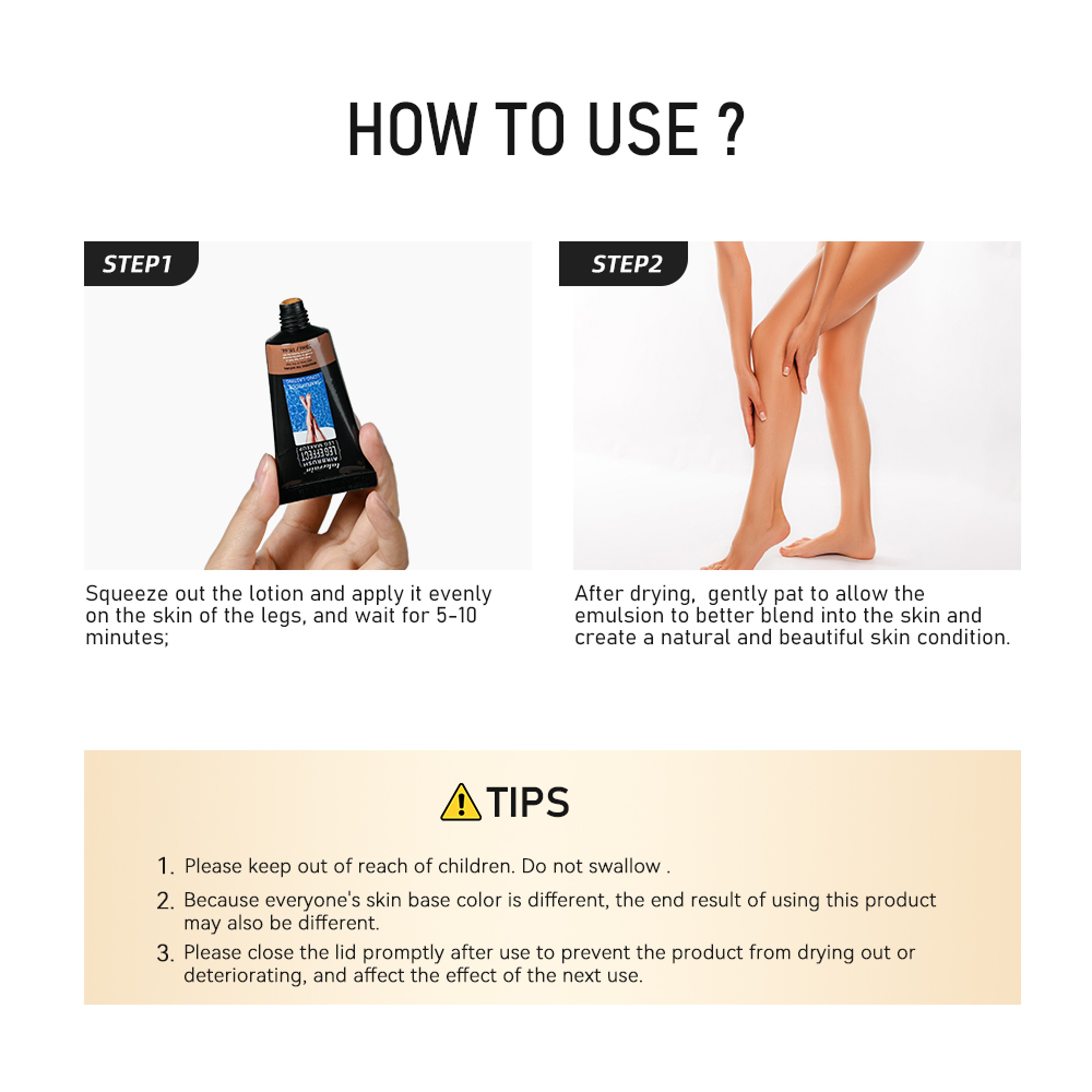 Leg Makeup Moisturizing Liquid Body Foundation, Even Skin Tone, Waterproof Blemish Cover, Fake Lotion Tan Cream – view 6