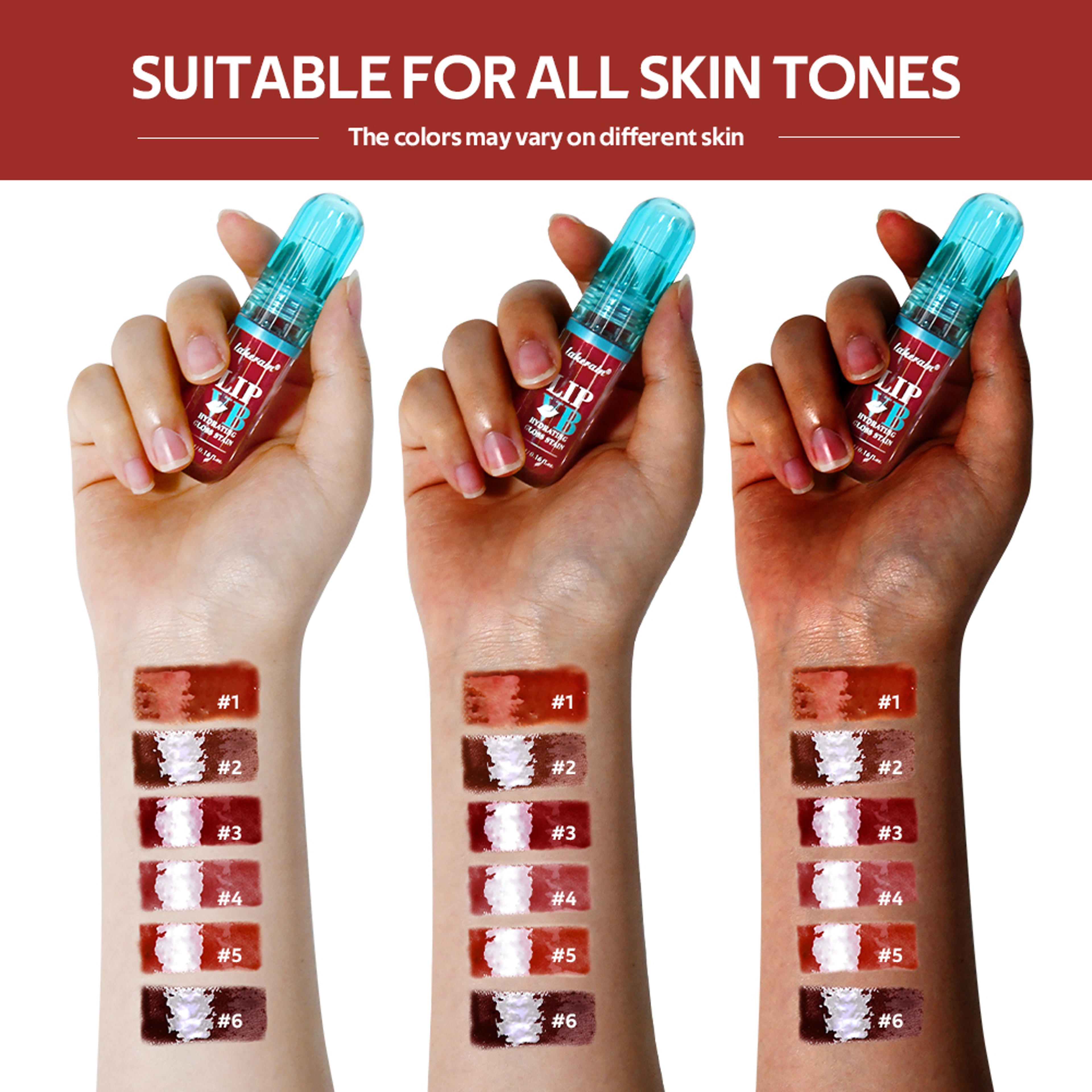 Lip Stain VB Hydrating Gloss Stain, Long-Lasting Hydration, Nourish Lips with Vitamin B12, Magnesium, Coconut Water – view 5