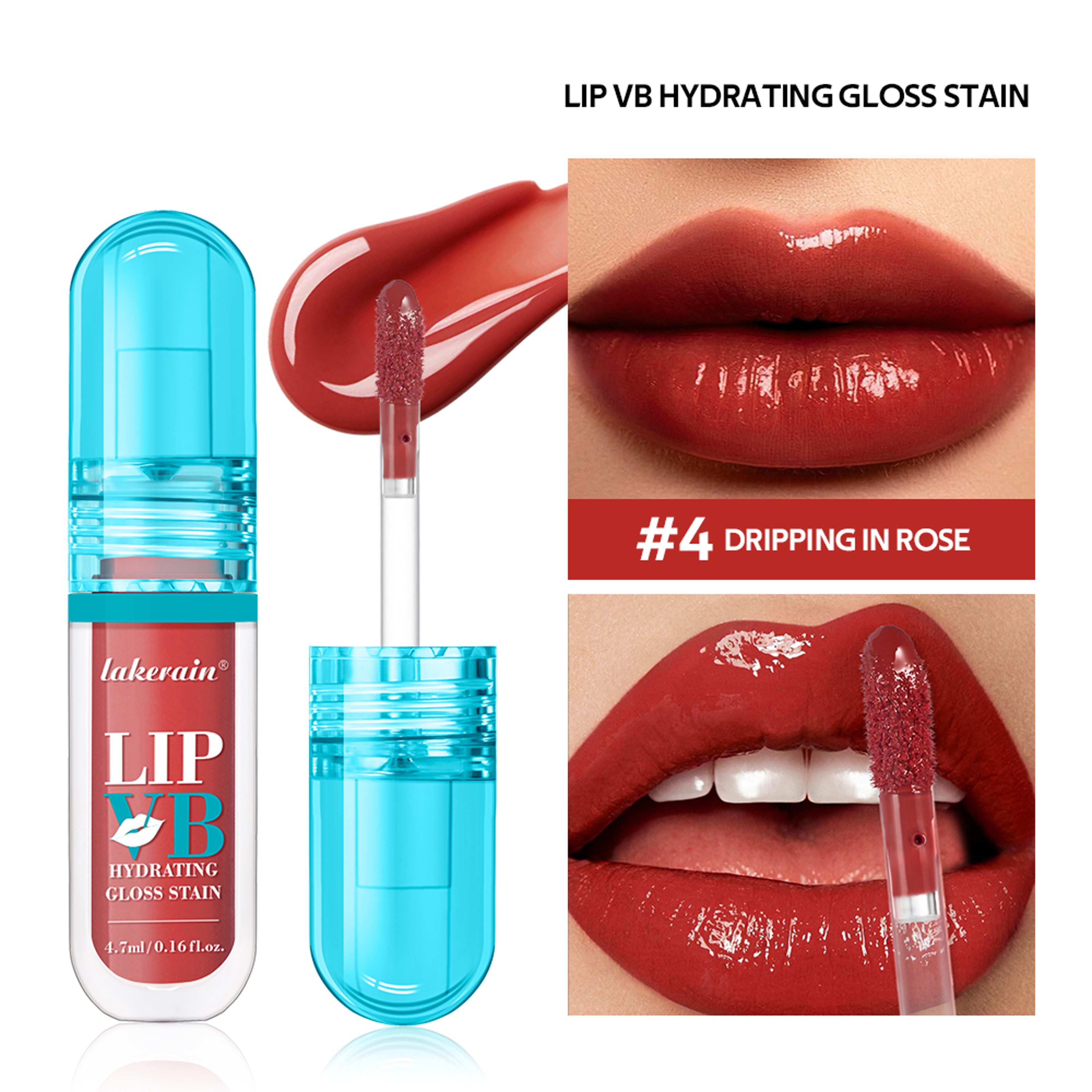 Lip Stain VB Hydrating Gloss Stain, Long-Lasting Hydration, Nourish Lips with Vitamin B12, Magnesium, Coconut Water – view 12