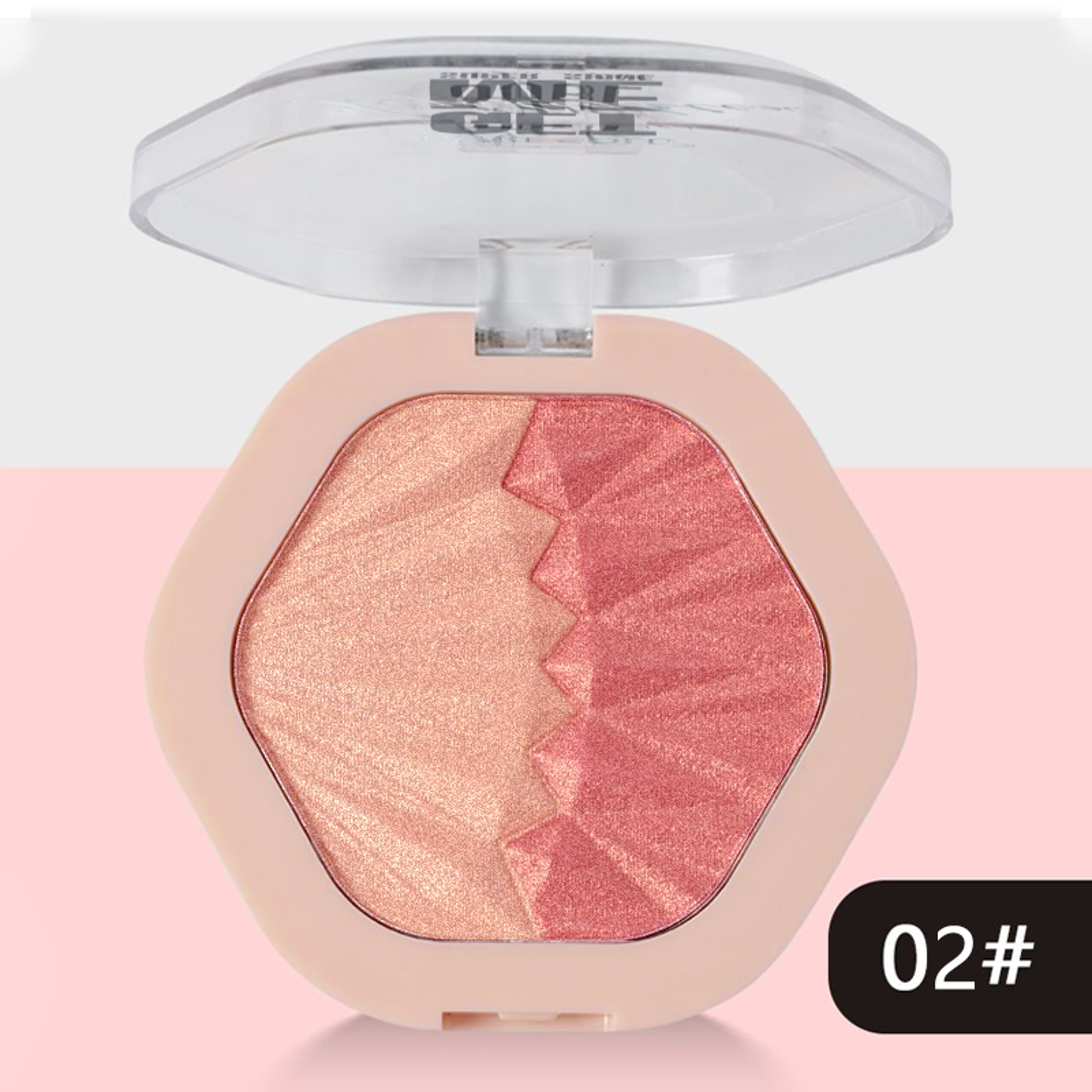 Multicolor Makeup Blush, 2-color Blush Palette, Face Cheek Blush Makeup Sparkle Highlight, 2 in 1 Eye Shadow Contouring – view 9
