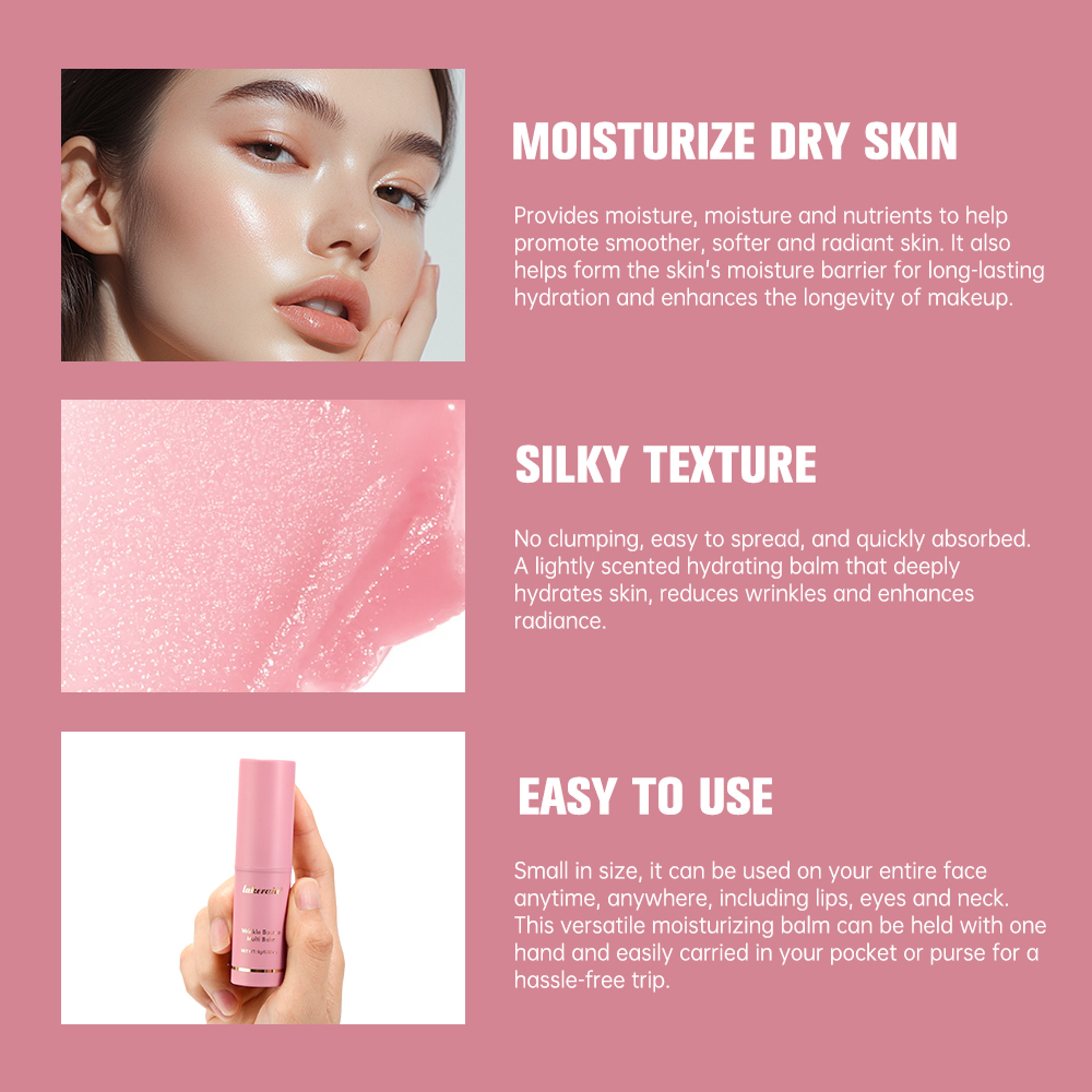 Moisturizing Wrinkle Balm Bounce Multi Balm Collagen Cream Multi Balm Stick Wrinkle Reducer LongLas 2