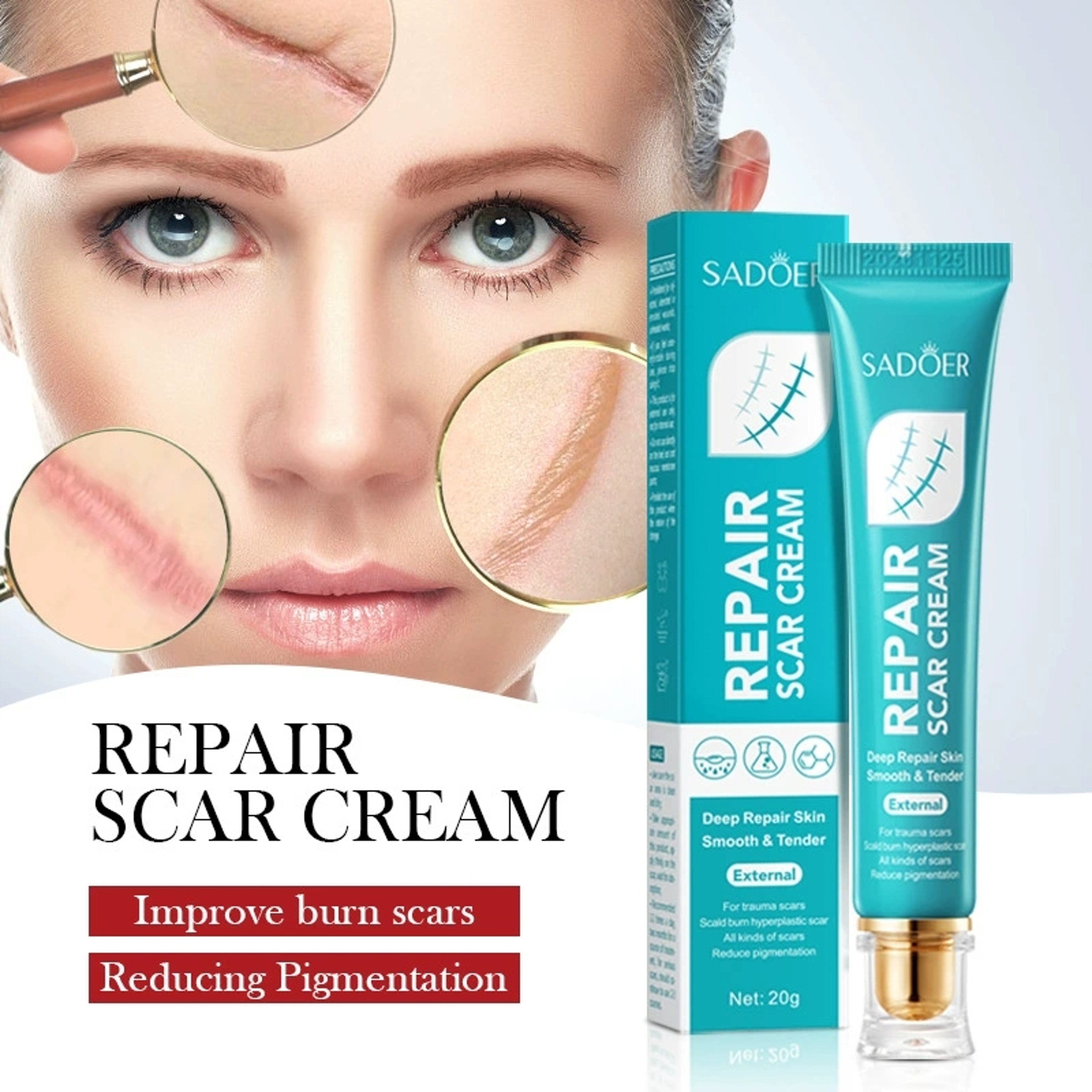 Scar Repair Cream Repairing Scald Moisturizing Rejuvenating Hydrating Serum Facial Skin Care Hydrat 2
