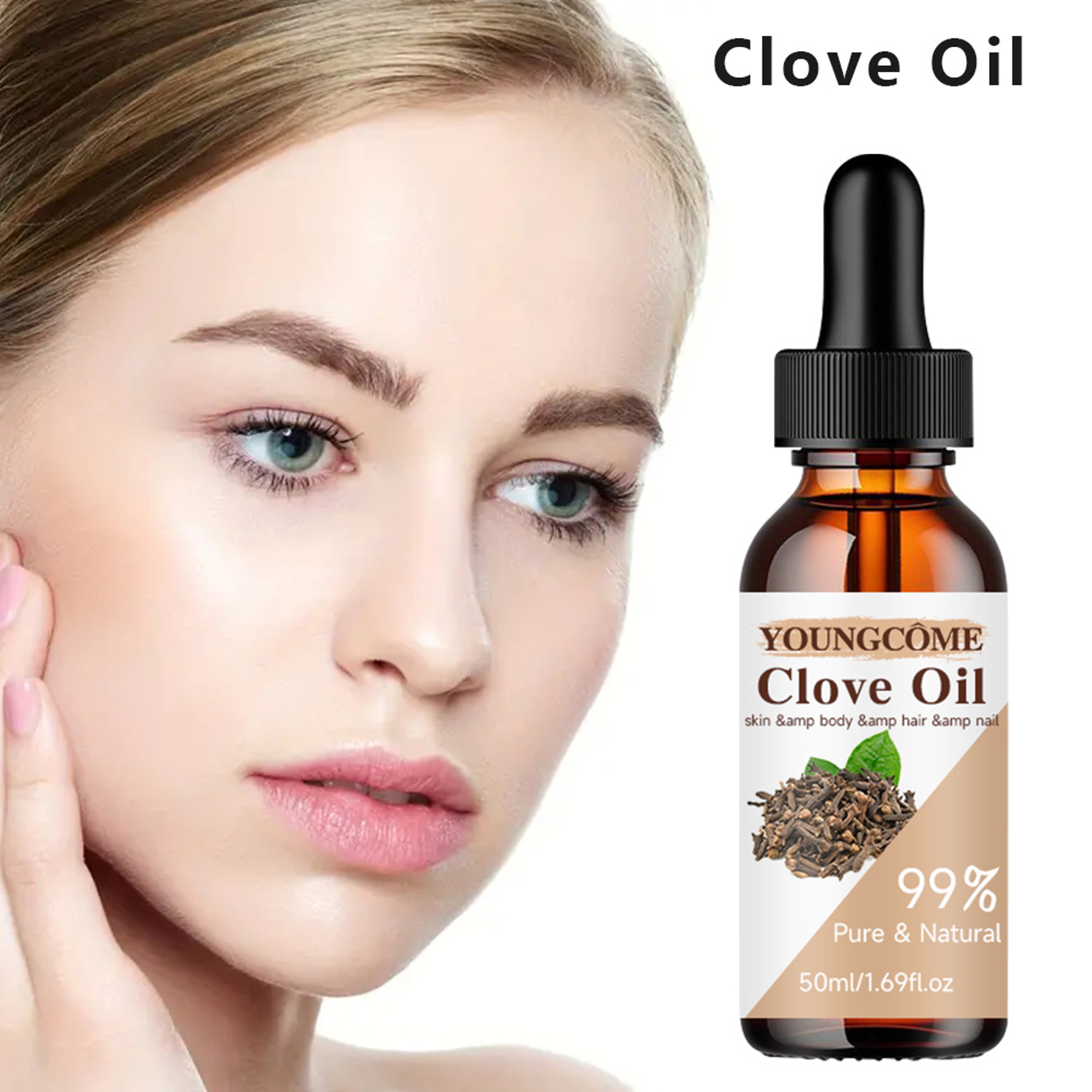 Clove Essential Oil, Moisturizing Repair for Face, Anti Aging, Helps Keep Skin Hydrated, Improves Skin Elasticity – view 1