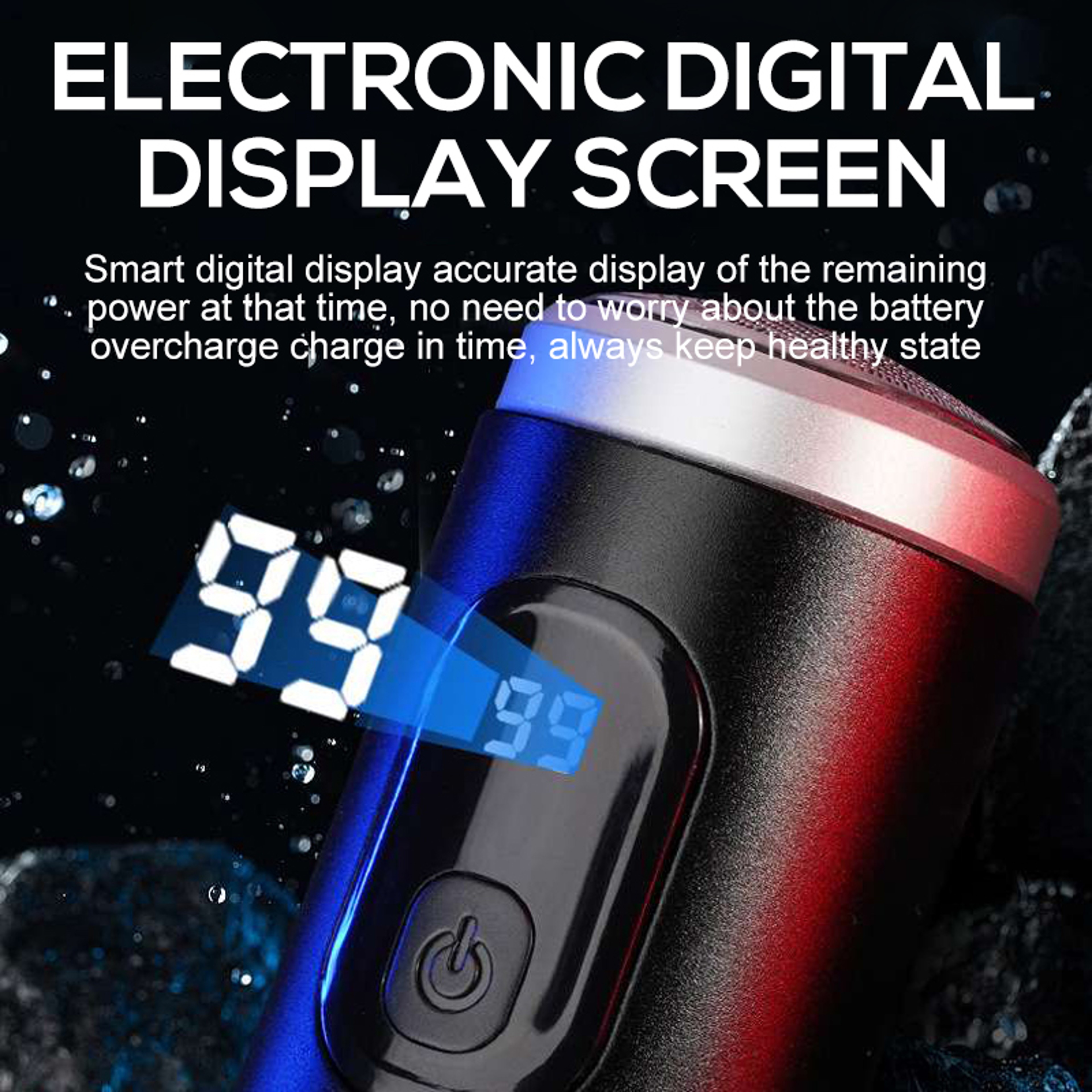 Portable Shaver, Multiple Blades, All-Aluminum Body, TYPE-C Charging, LED Digital Display, Travel Grooming – view 4
