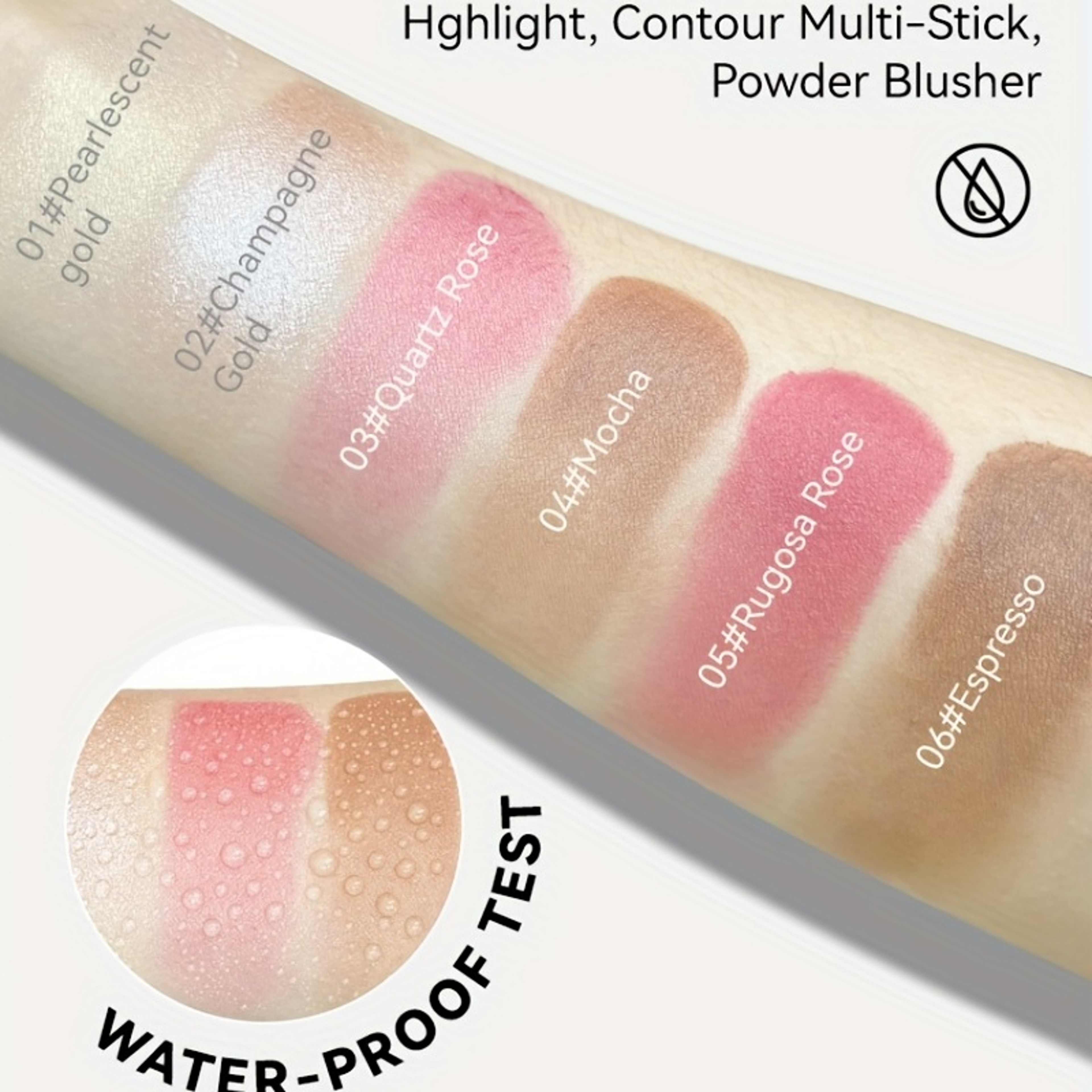 Cream Contour Sticks, Highlighter, Bronzer, Blush, Non Greasy Face Contouring Pen, Water Resistant, Smooth Blend Makeup – view 4