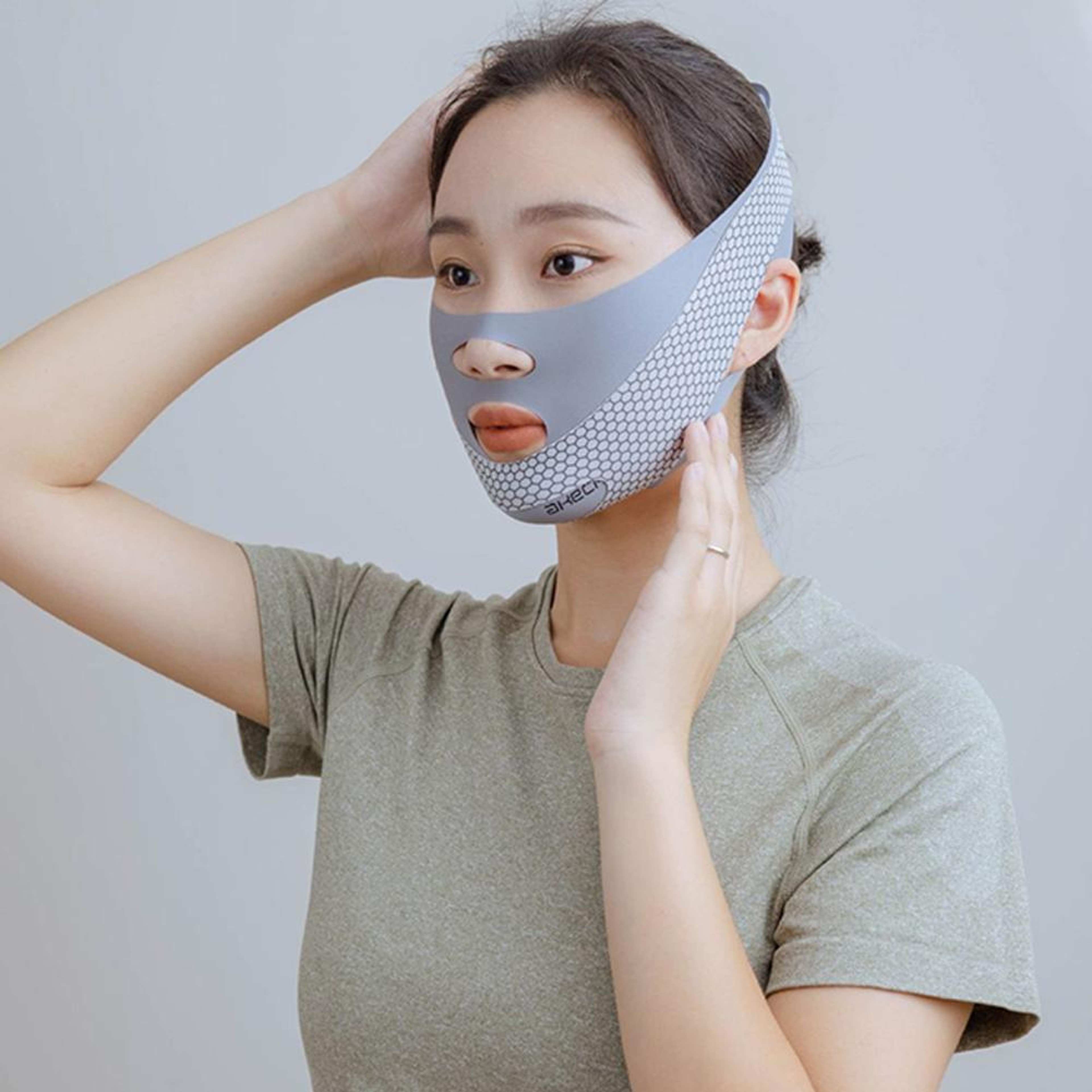 Chin Strap for Sleeping, Adjustable Face V Shaper, Jaw Exerciser, Double Chin Mask, Reusable V Face Lifting Strap – view 4