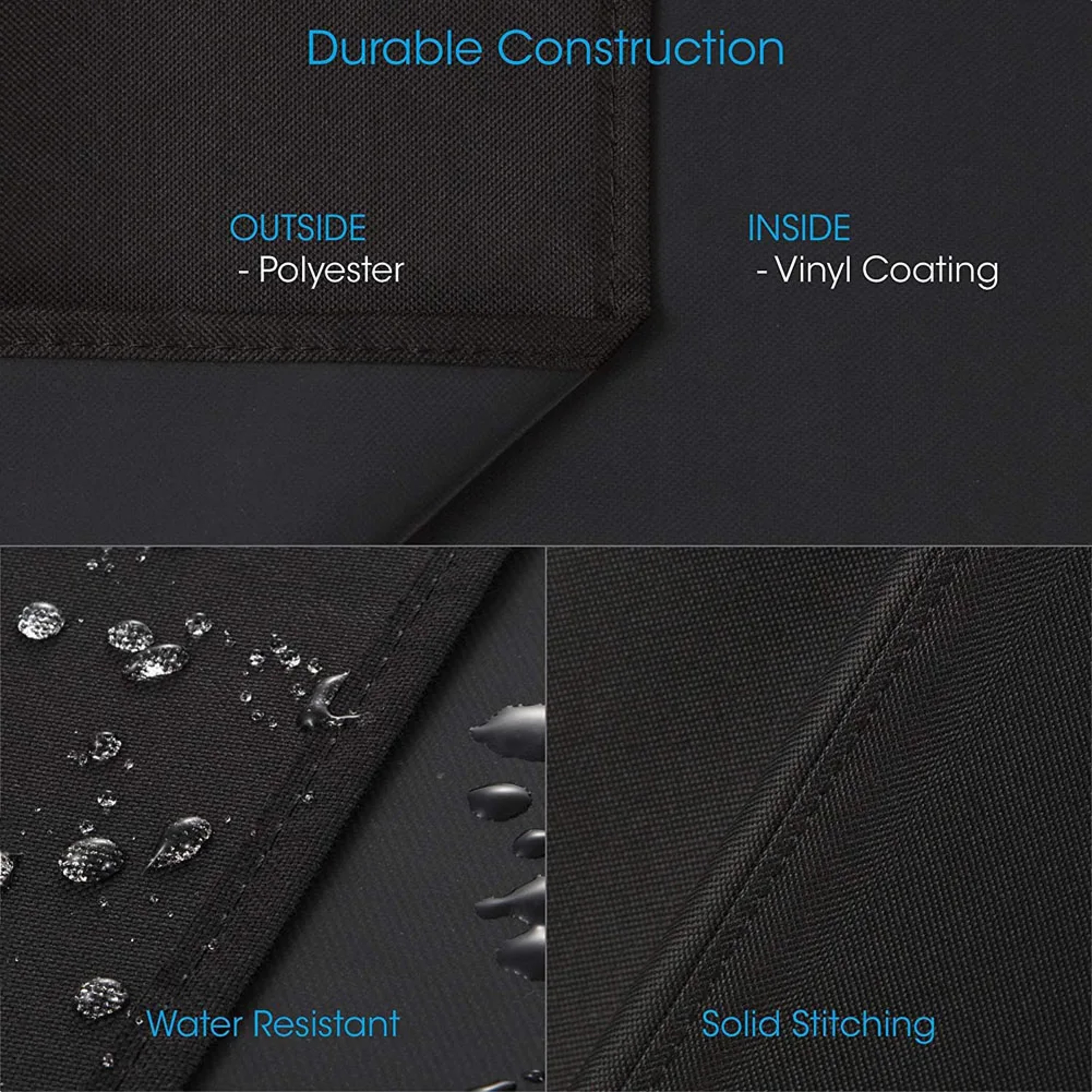 Heavy Duty Waterproof BBQ Grill Cover with Elastic Hem – view 2
