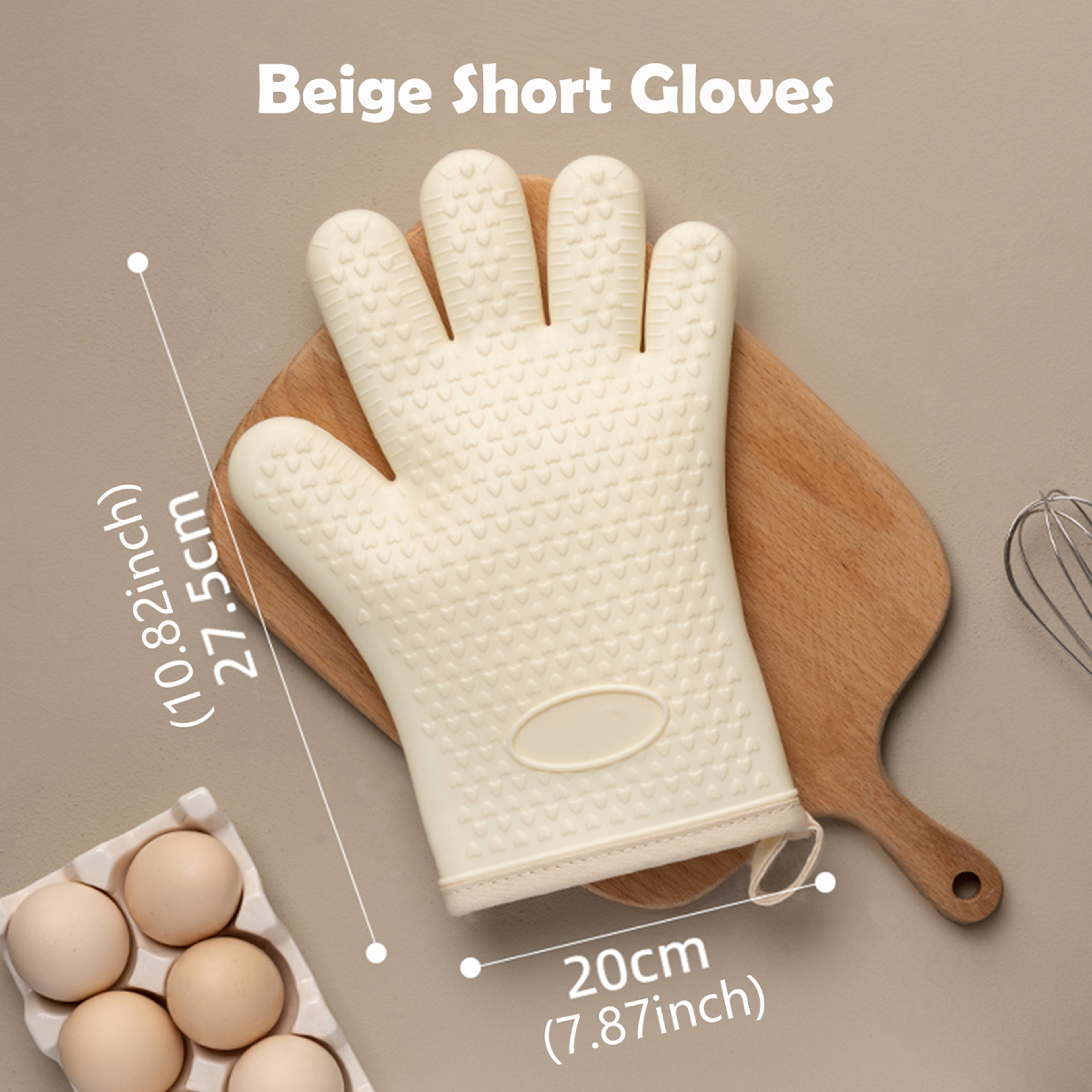 Heat Resistant Oven Baking Gloves Anti Scald, Non-Slip Silicone Kitchen Gloves for Safe Cooking – view 7
