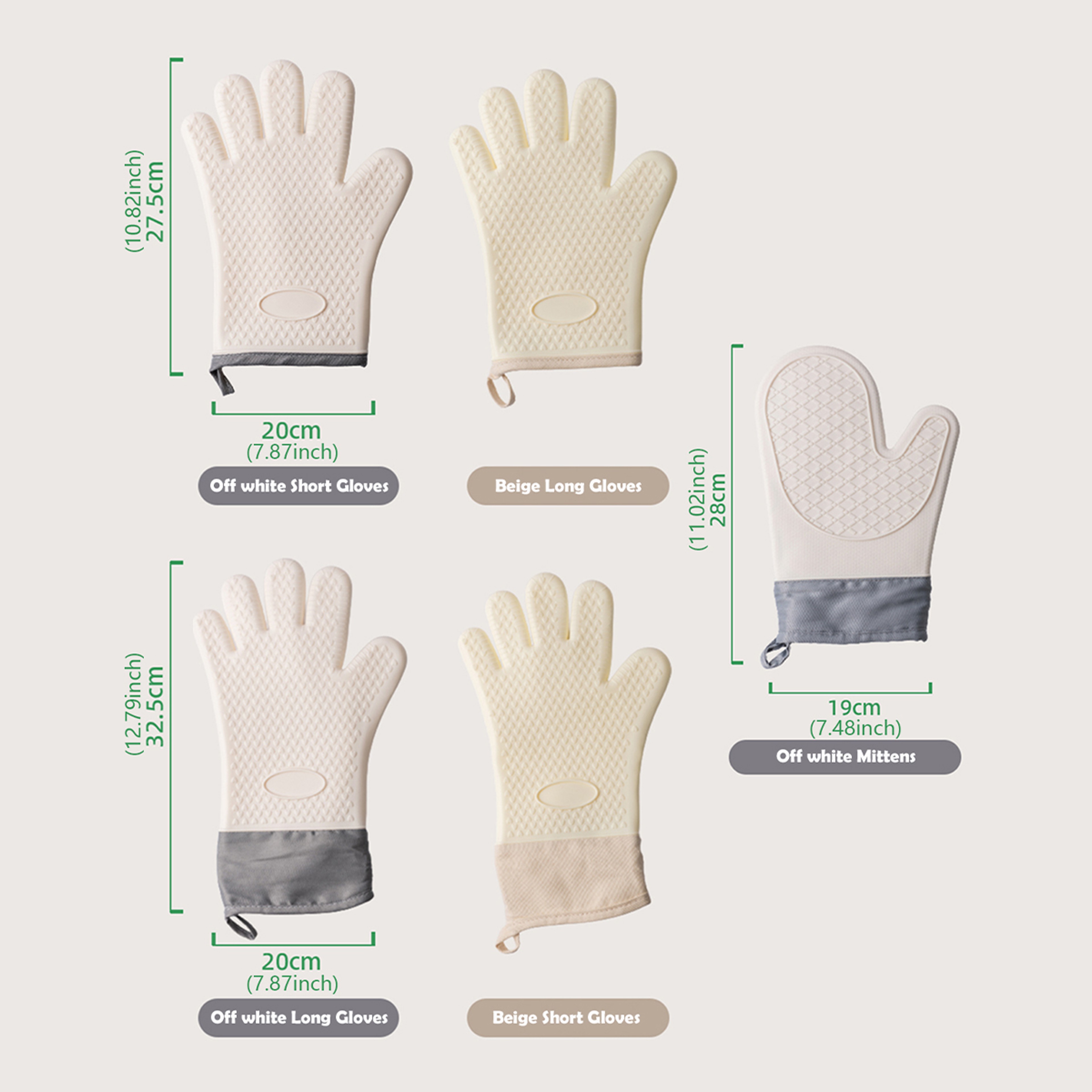 Heat Resistant Oven Baking Gloves Anti Scald, Non-Slip Silicone Kitchen Gloves for Safe Cooking – view 6