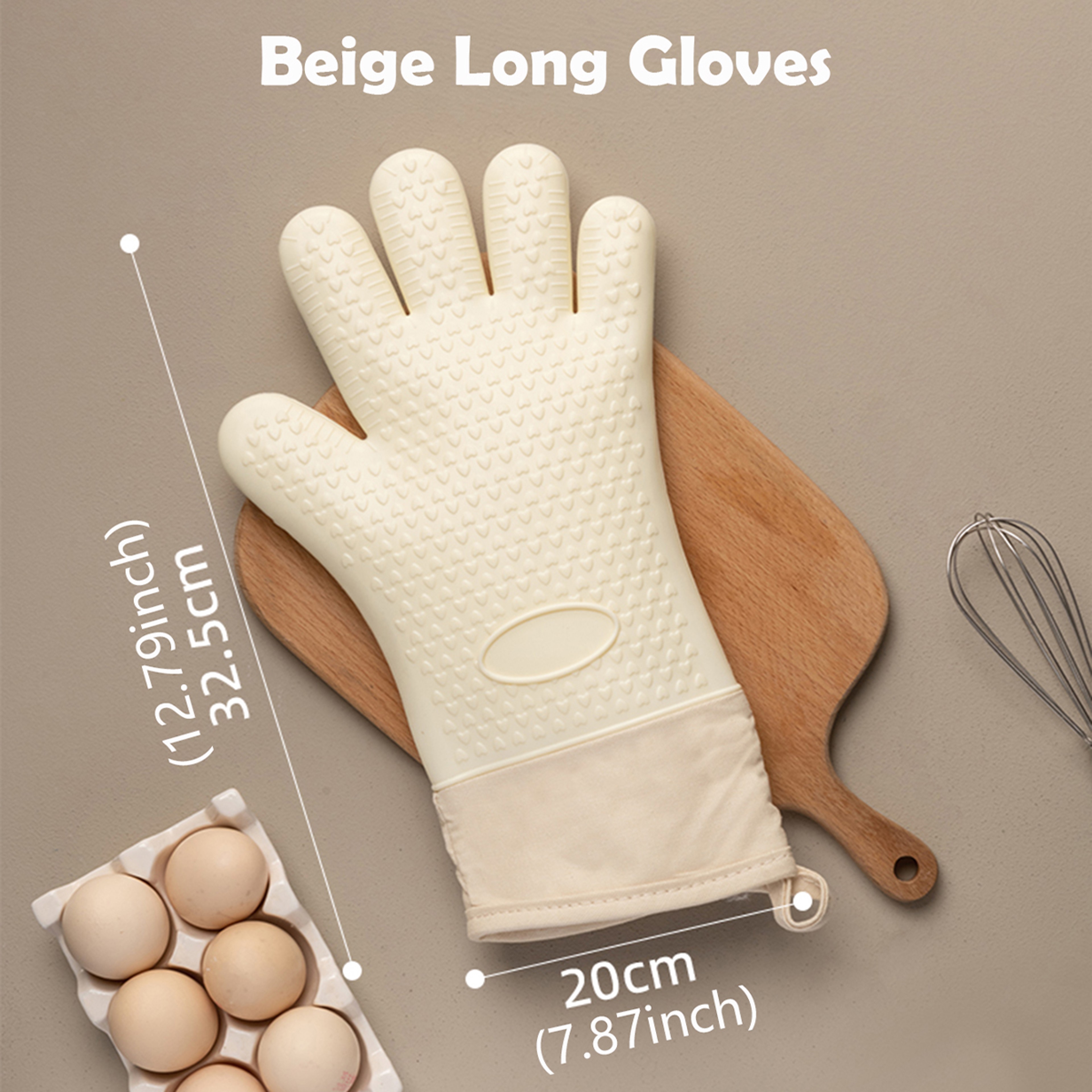 Heat Resistant Oven Baking Gloves Anti Scald, Non-Slip Silicone Kitchen Gloves for Safe Cooking – view 9