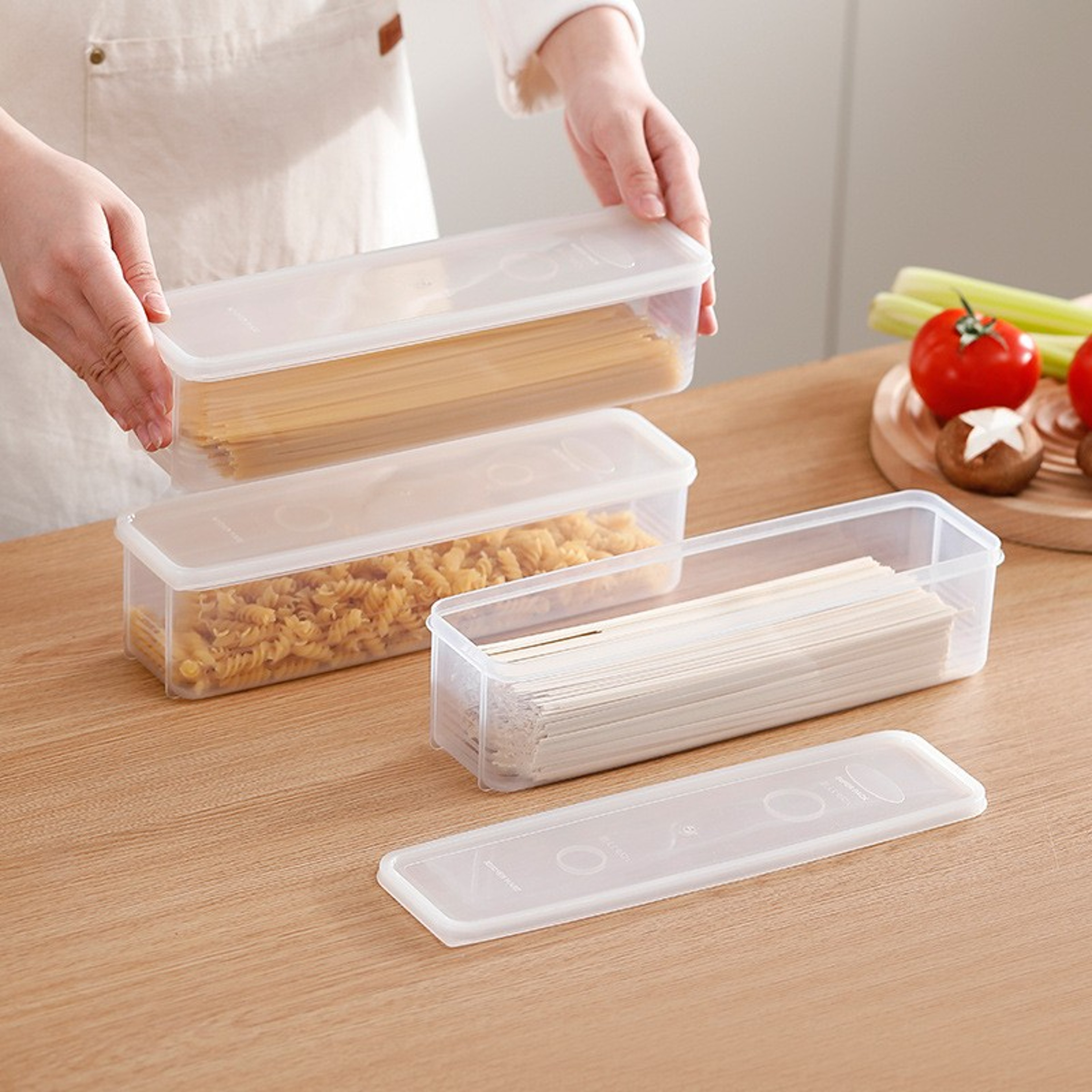 Long Rectangular Food Storage Containers (4-Pack) – Reusable Refrigerator Organizer & Kitchen Accessories – view 7