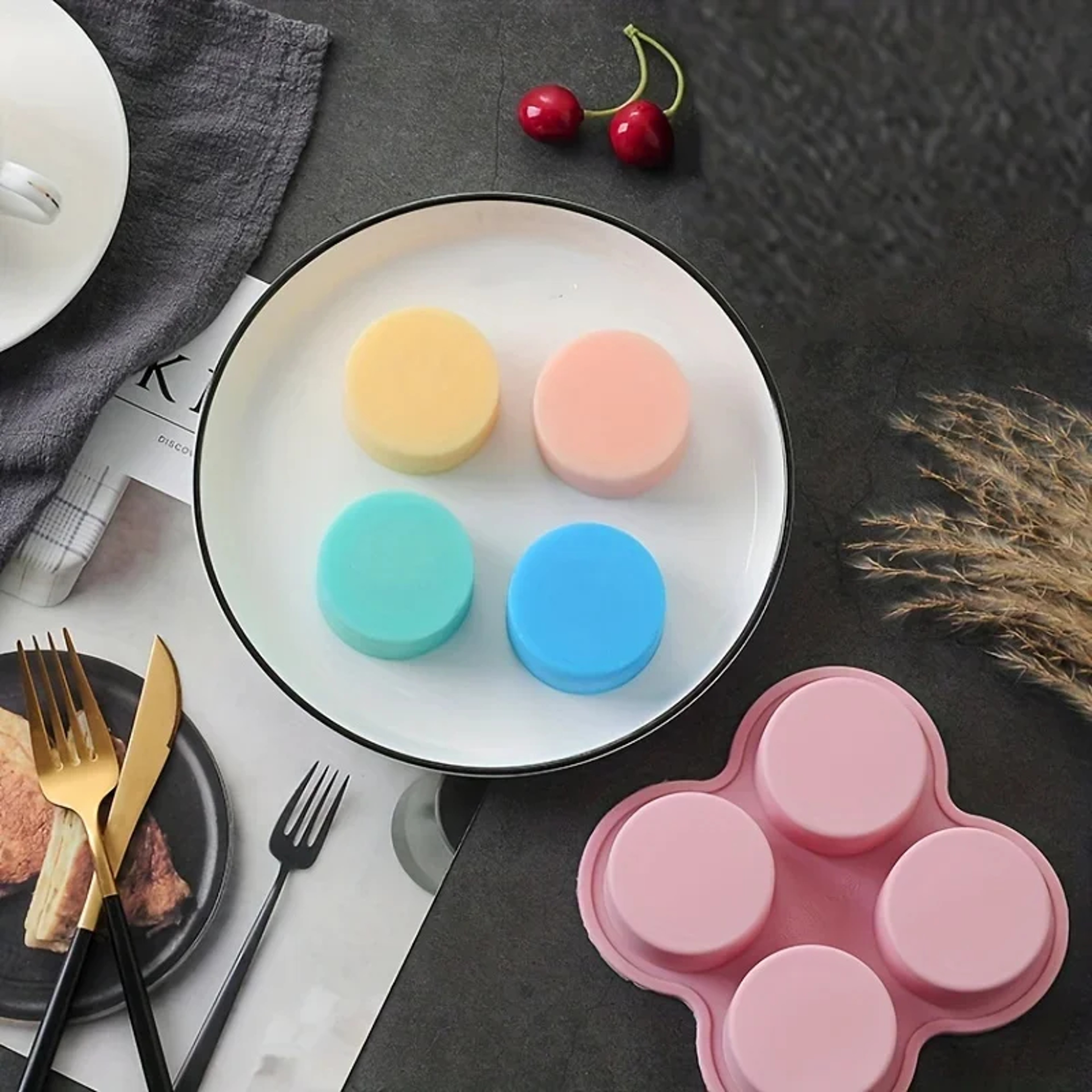 Air Fryer Egg Mold Round Shape NonToxic 4Cup Silicone Egg Steamer Cooking Mold  Fried Egg Tool For  0