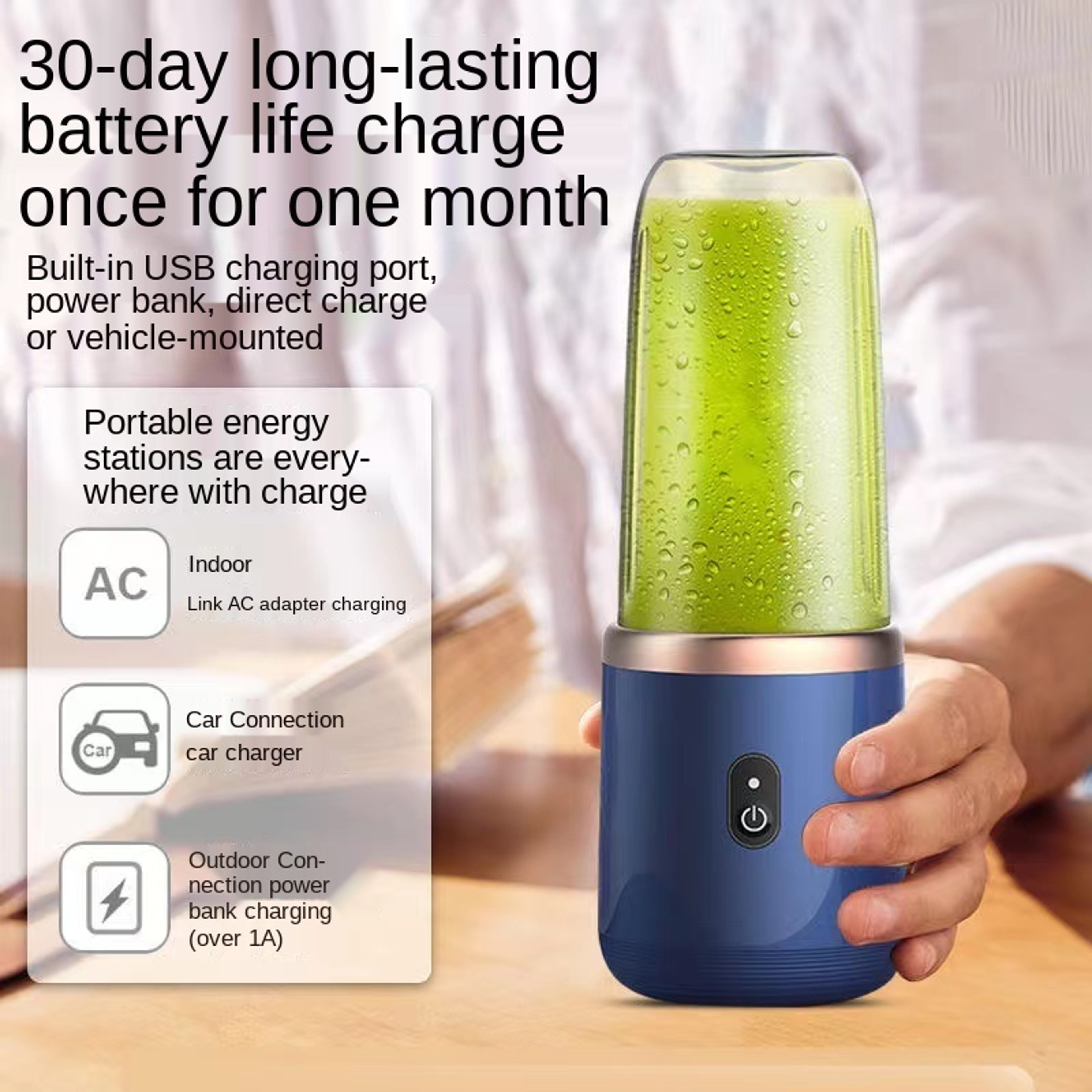 Personal Electric Mini Bottle Juicer Portable Fruit Juice Blender USB 6 Blade Cup Machine For Summe 1