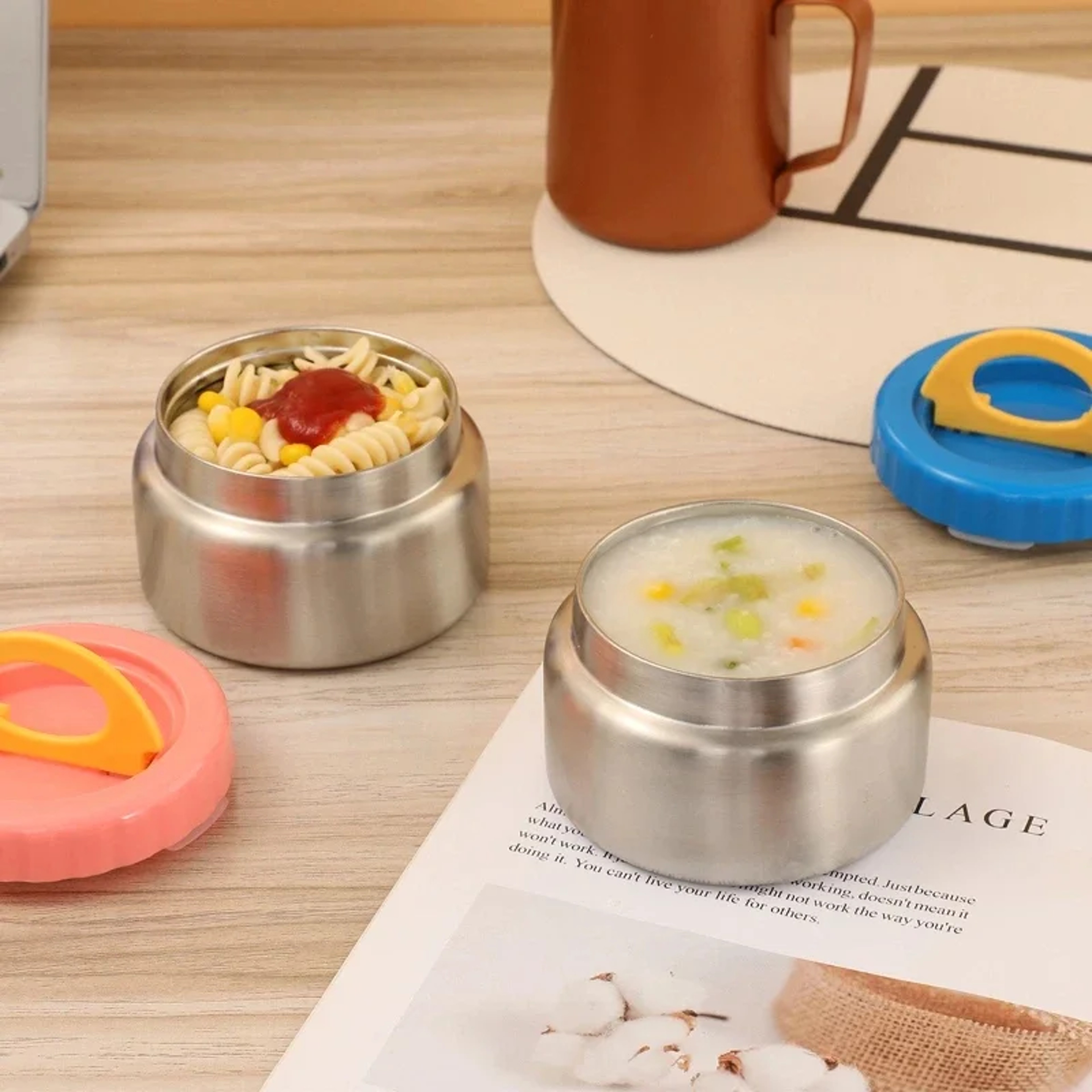 Soup Thermo Wide Mouth Vacuum Insulated Food Jar Leak Proof Stainless Steel Kids Lunch Container Fo 0