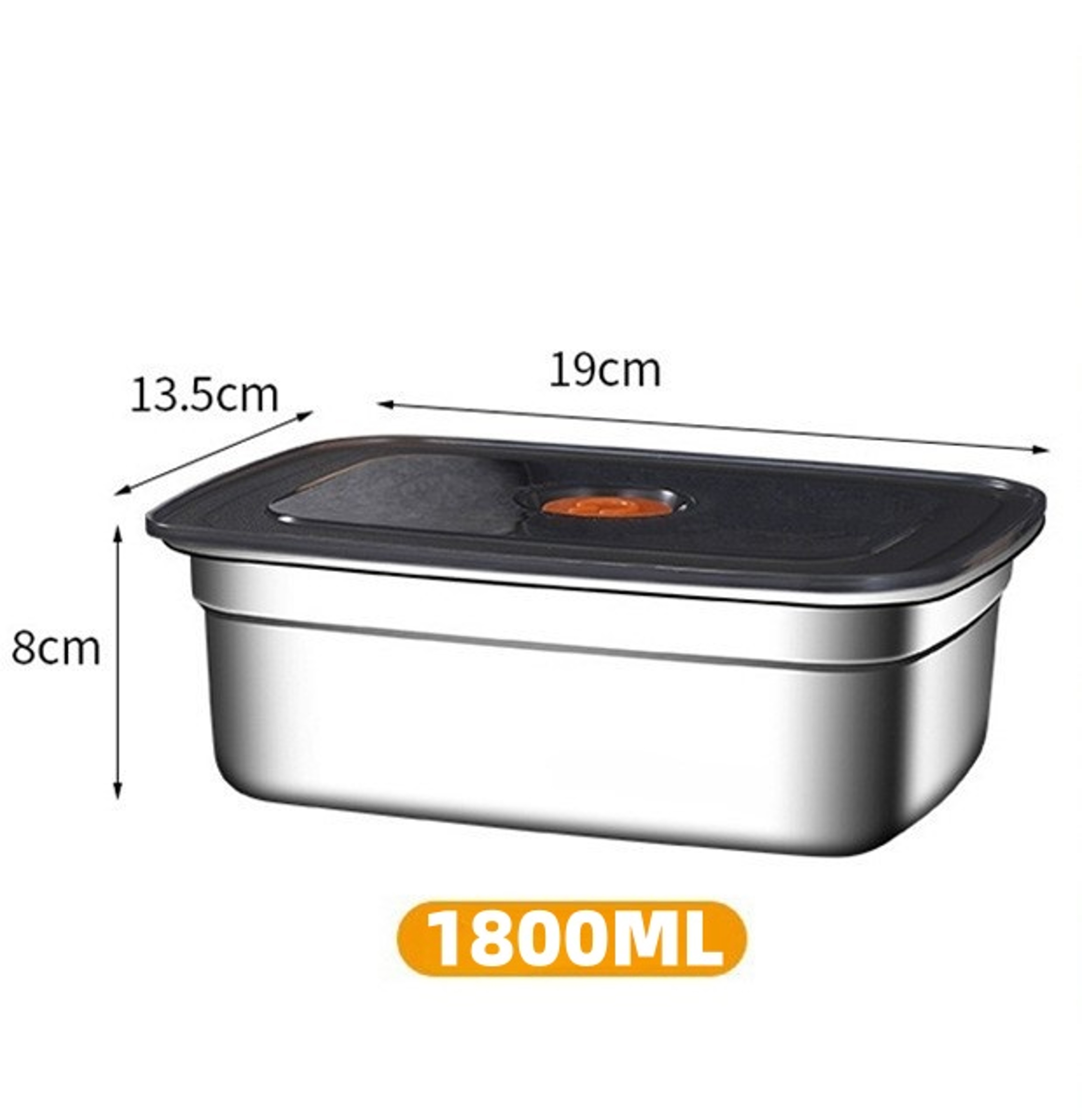 Stainless Steel Crisper Lunch Box Sealed Leakproof Bento Box Refrigerator Freezer Storage Box For C