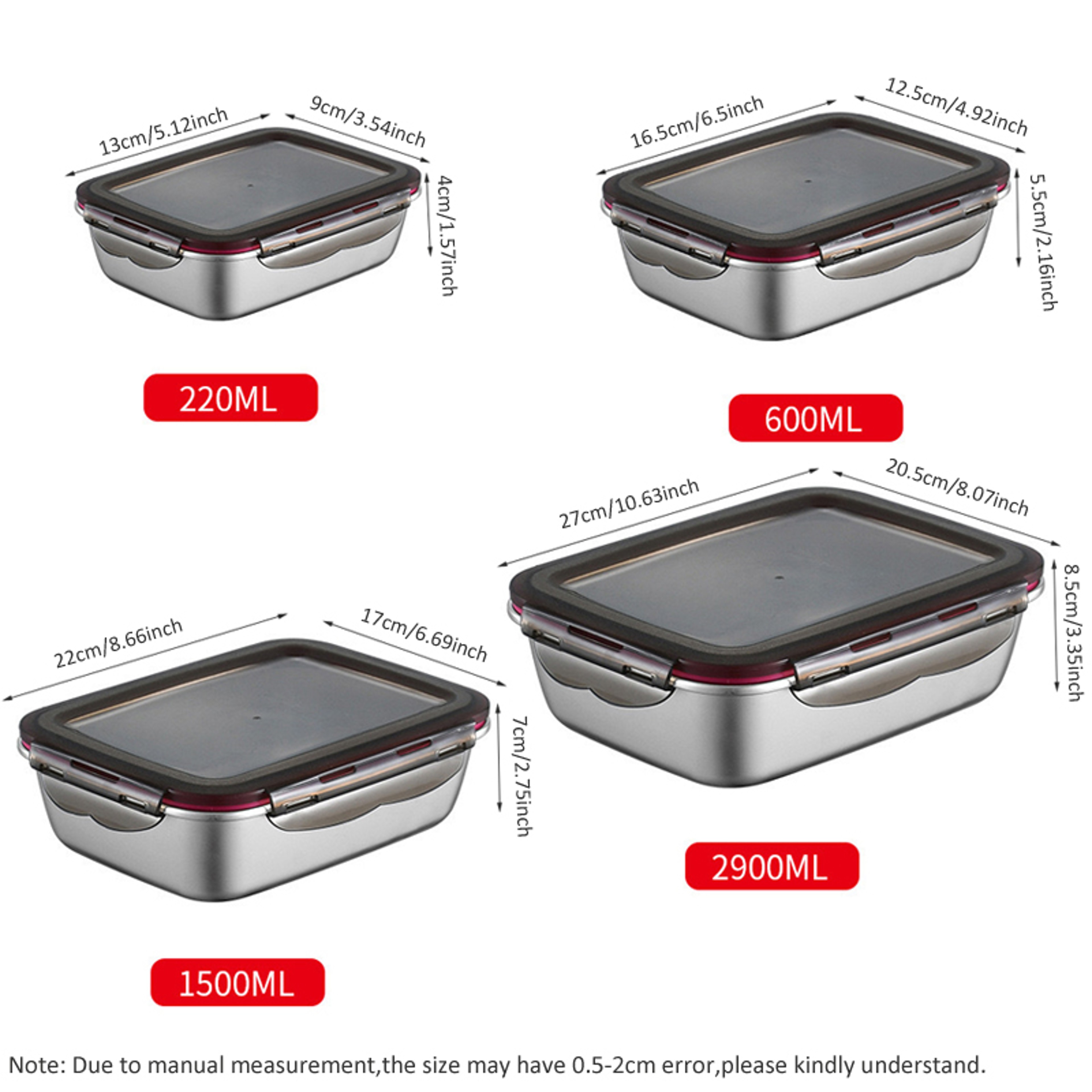 Stainless Steel Lunch Bento Box, Sealed Leakproof Food Storage Box, Portable Household Pickle Box, Refrigerator Food – view 5