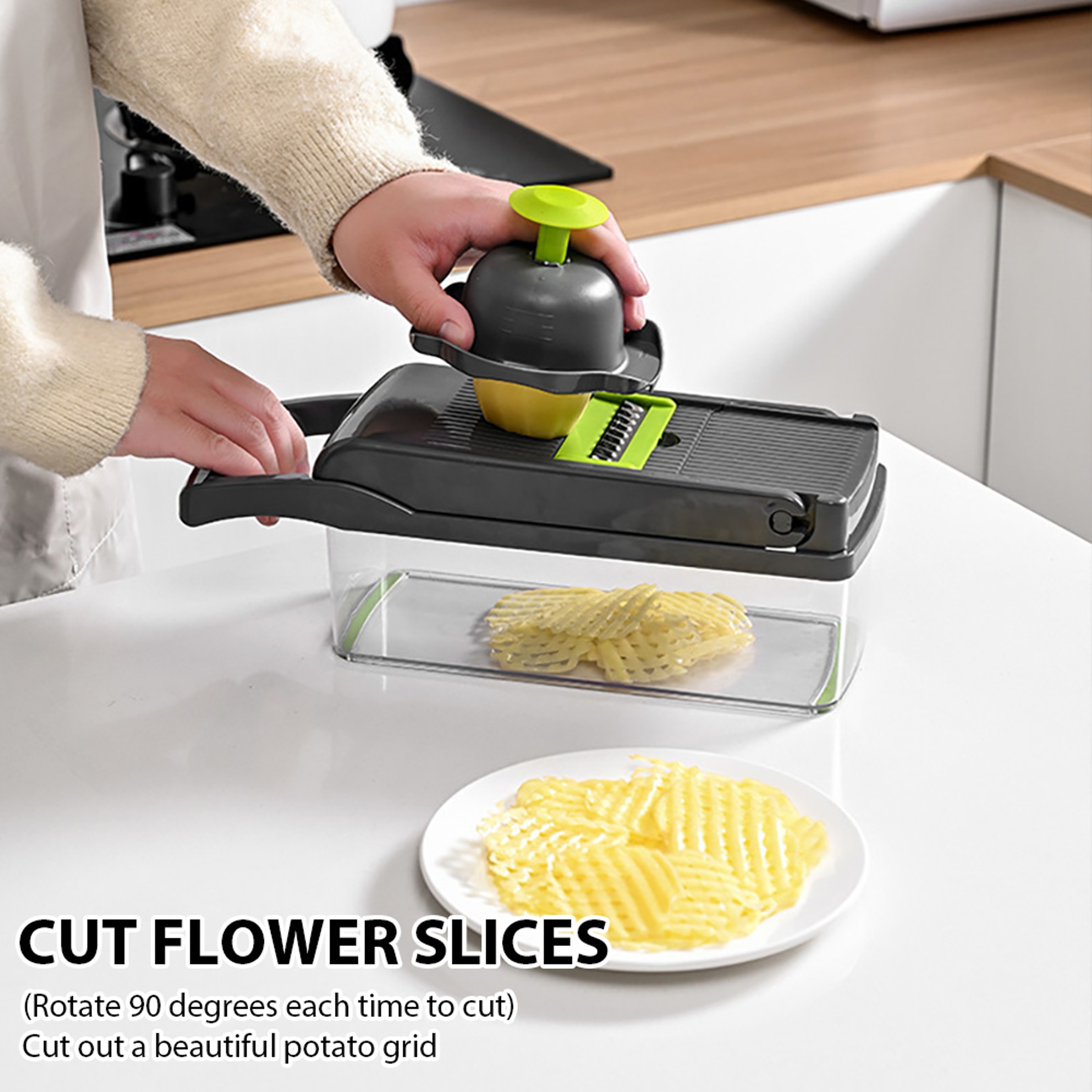 Multifunctional Vegetable Chopper Handle Food Grater Egg Liquid Separator Peeler Vegetable Slicer D 3