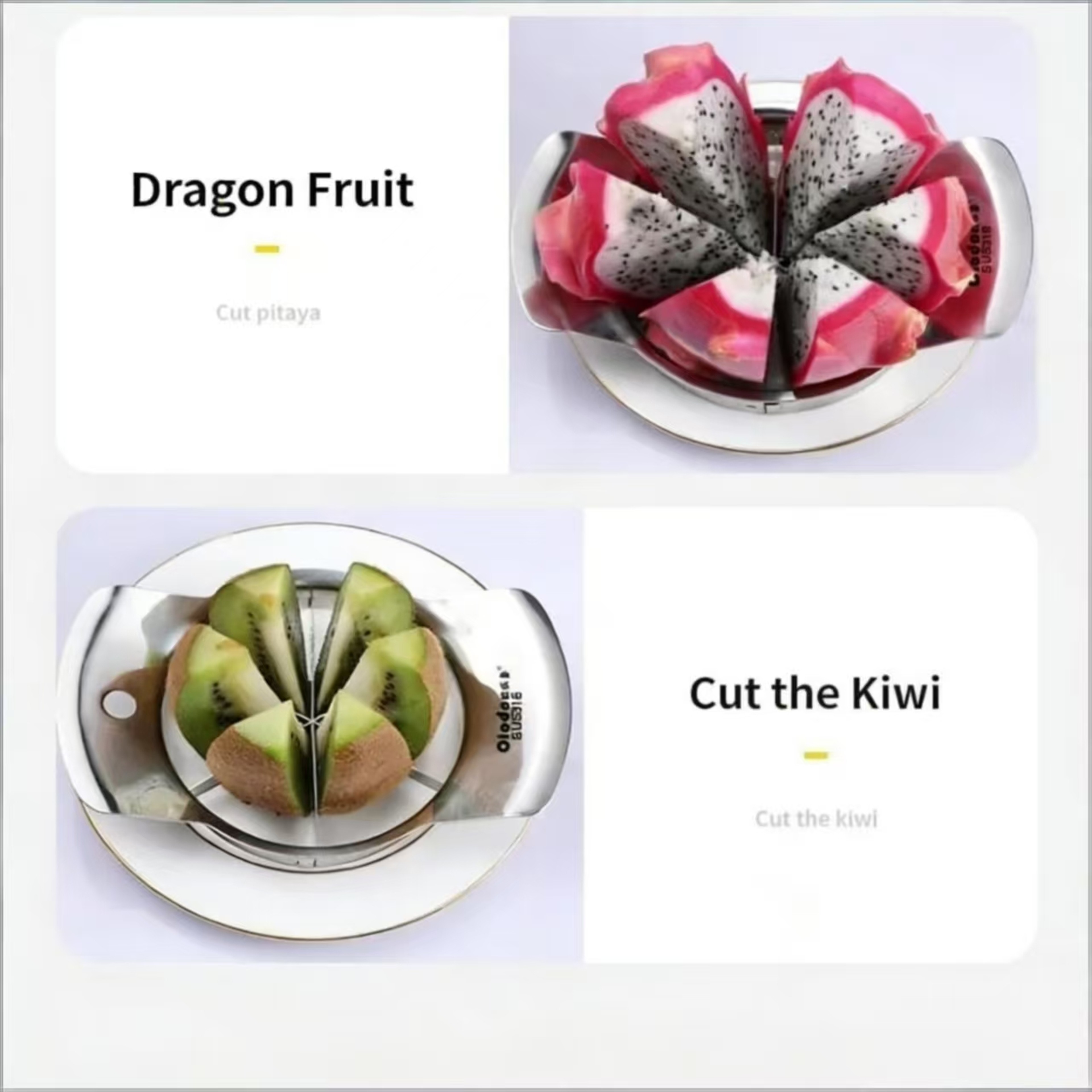 Kitchen Gadgets Stainless Steel Apple Cutter Vegetable Fruit Slicer Corer Divider With Comfort Hand 2