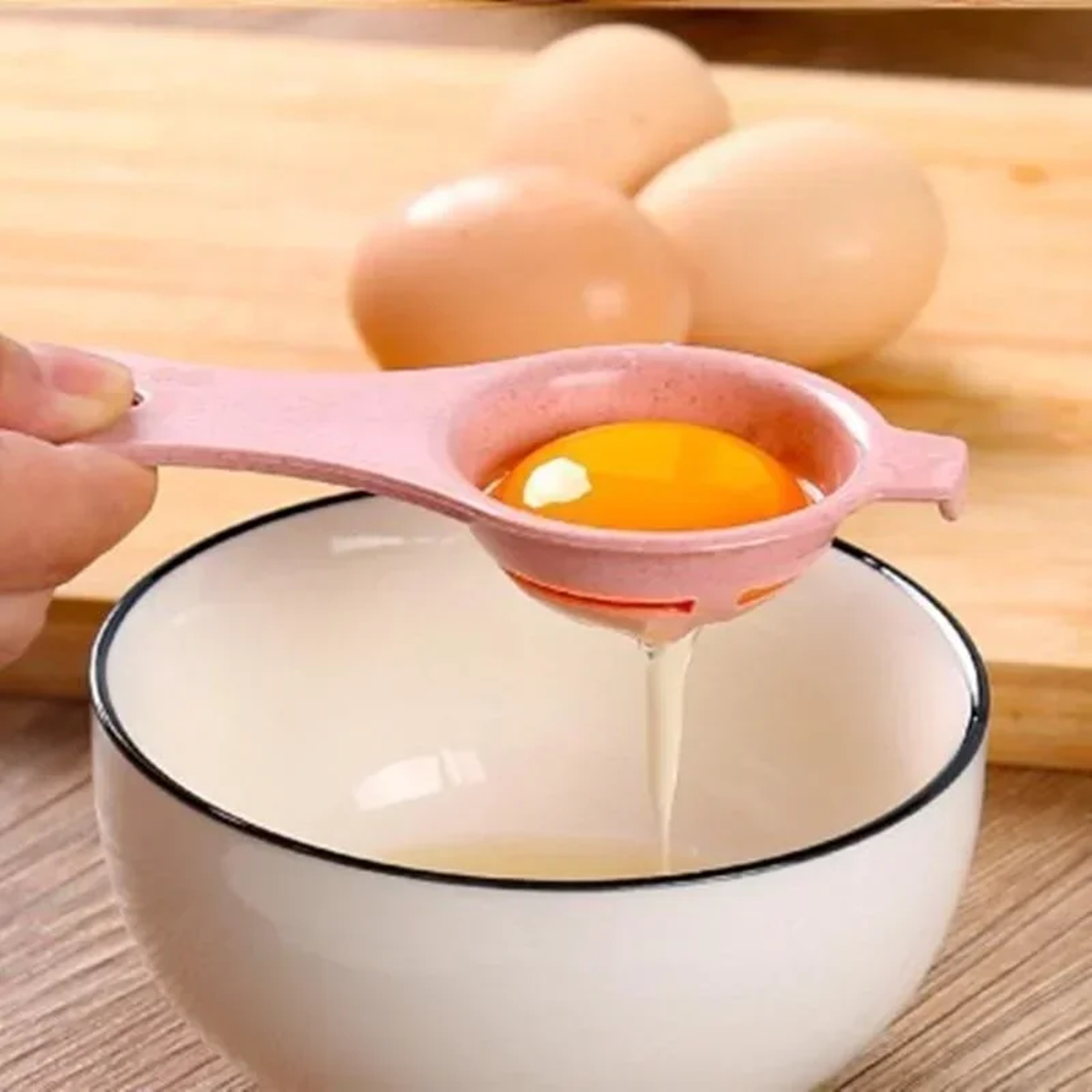 Wheat Straw Egg White Separator Egg Yolk Separator Egg Filter Kitchen Gadget For Baking Cooking 3
